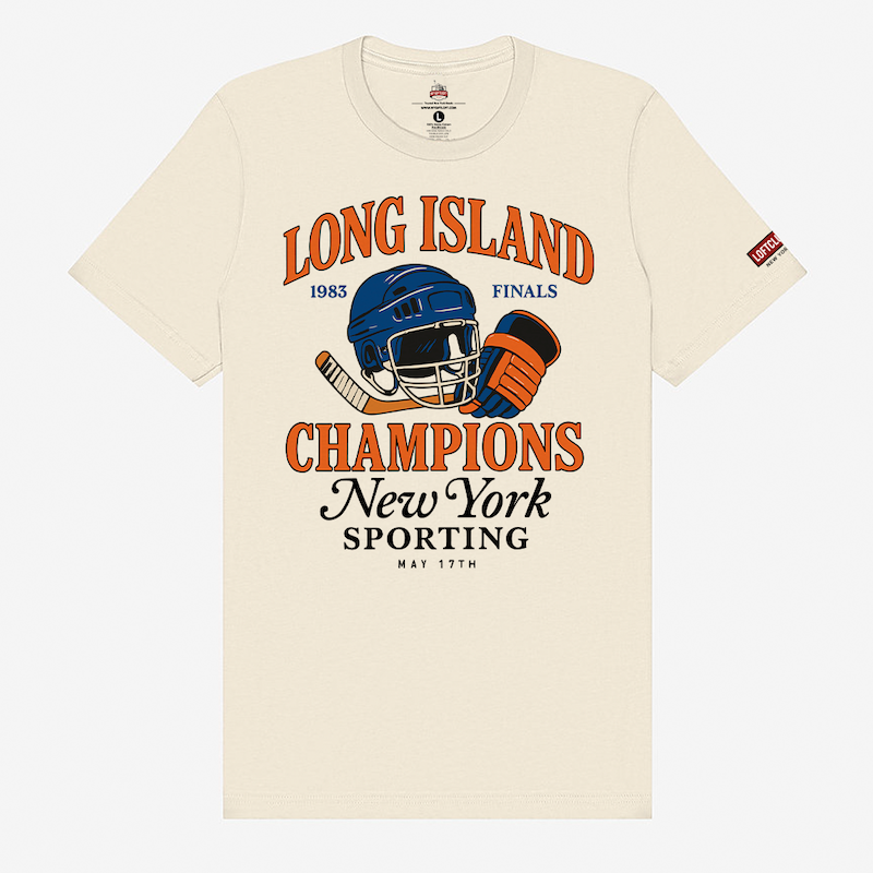 Premium Long Island Hockey Champs Tee – New York Sporting Vintage Series、mySite、vikingsvslions