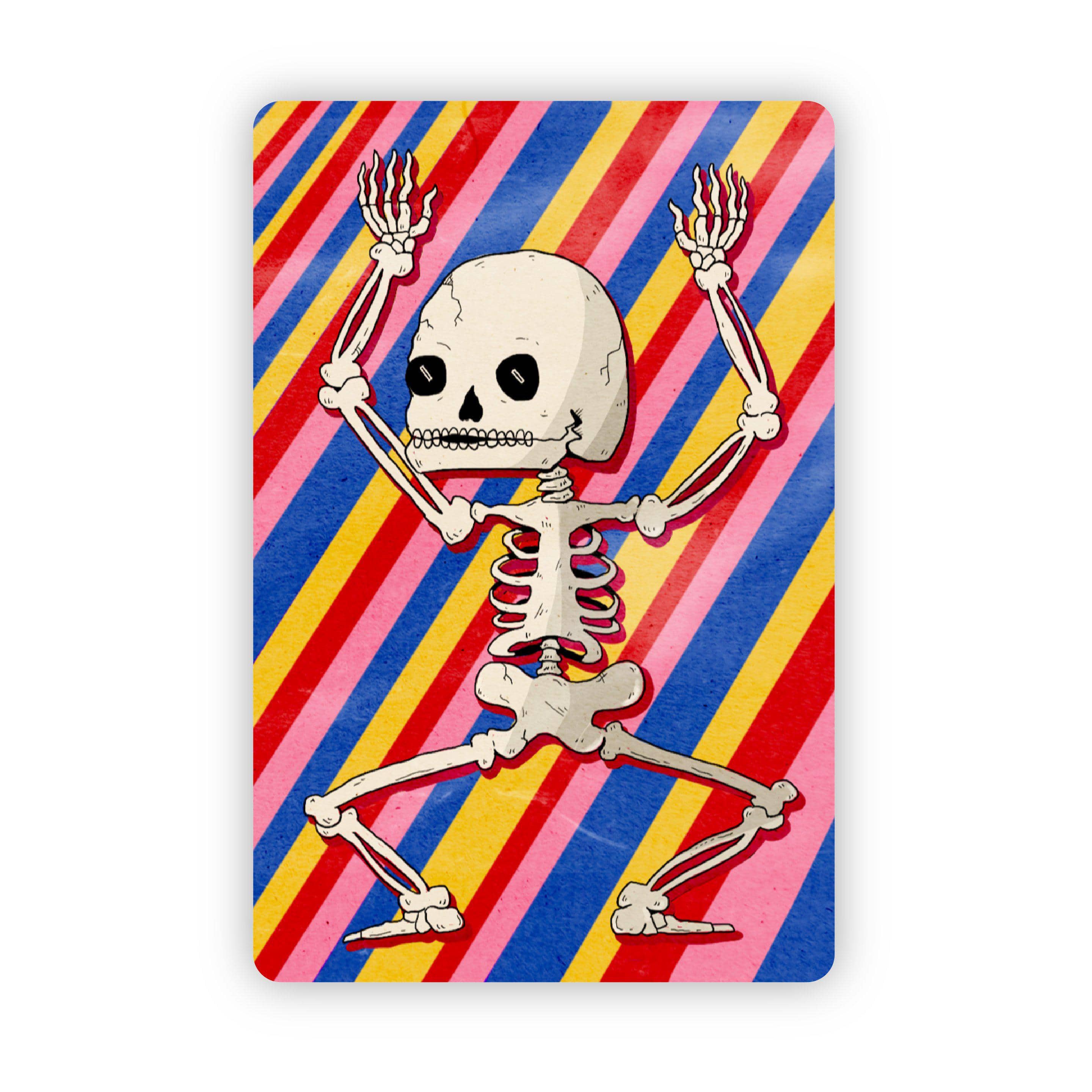  Dancing Skeleton Multicolor Halloween Sticker、mySite、elrpsem3k