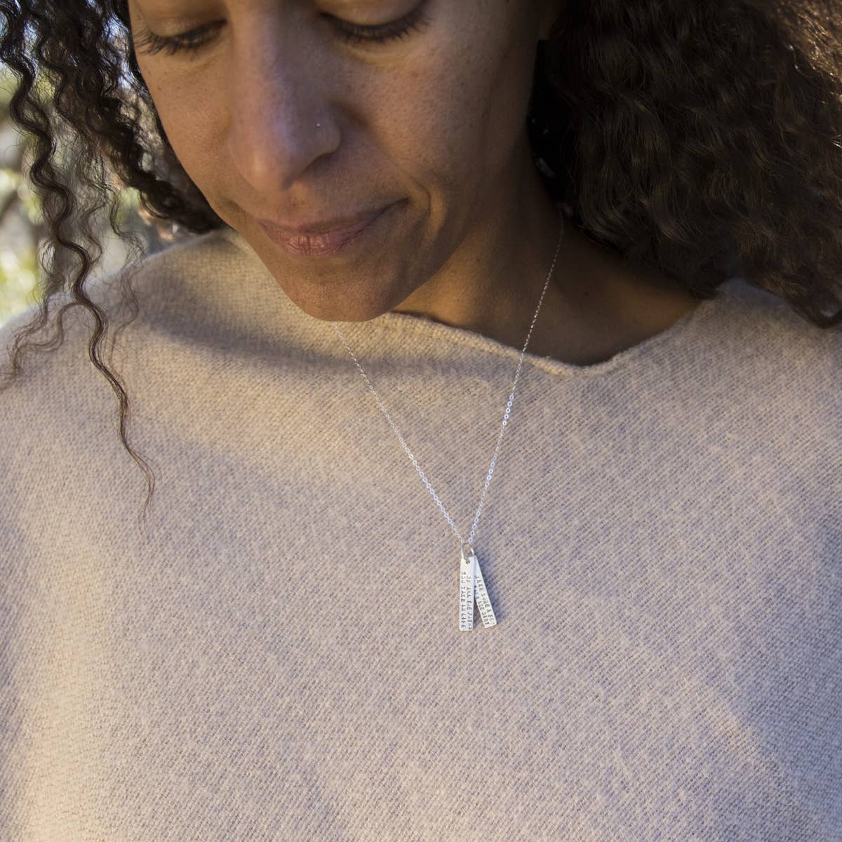 Ruth Bader Ginsburg Quote Necklace: Fight for the things you care about - Sterling Silver or Gold、mySite、topwebapps