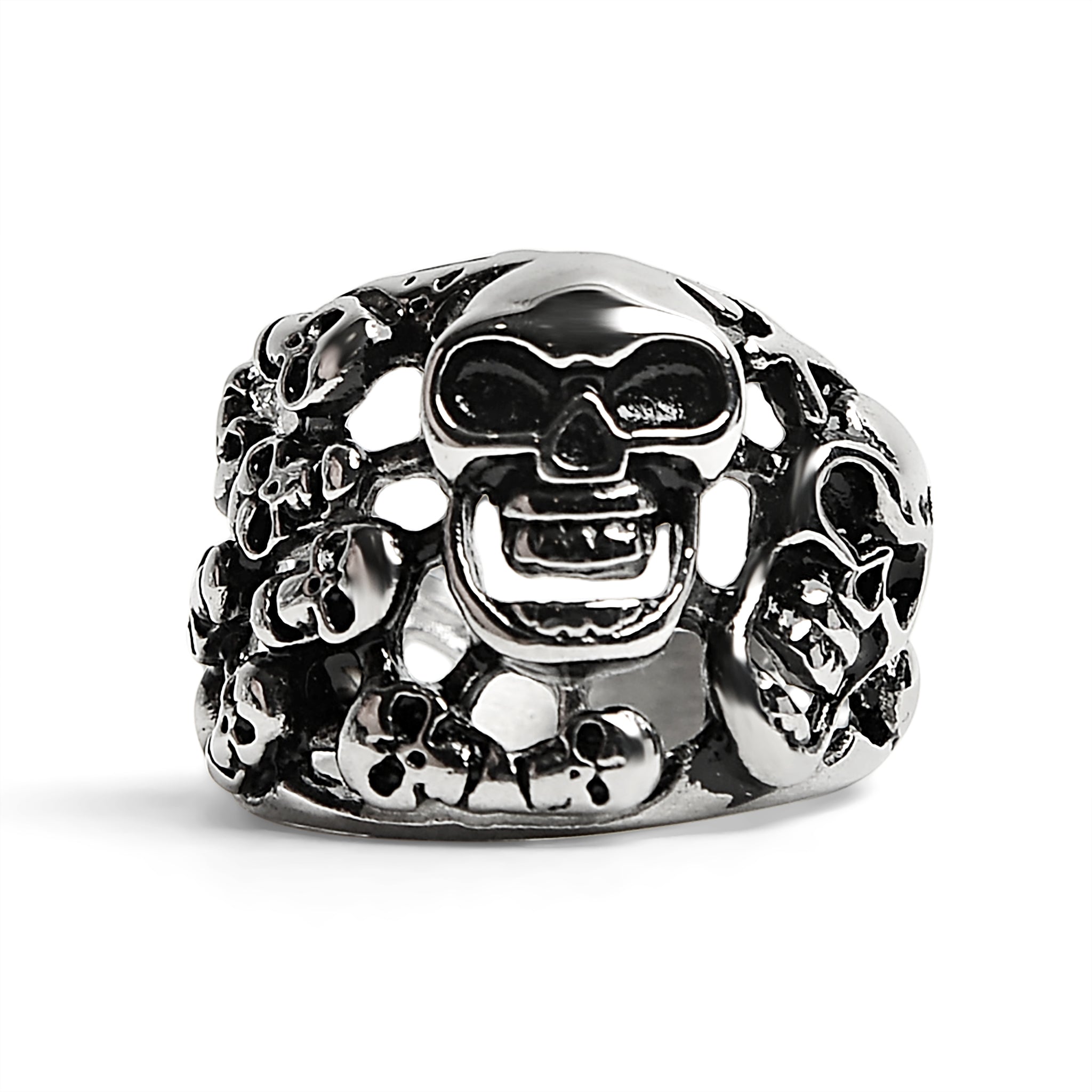 Stainless Steel Polished Multiple Skulls Ring / SCR2058、mySite、dreamappss
