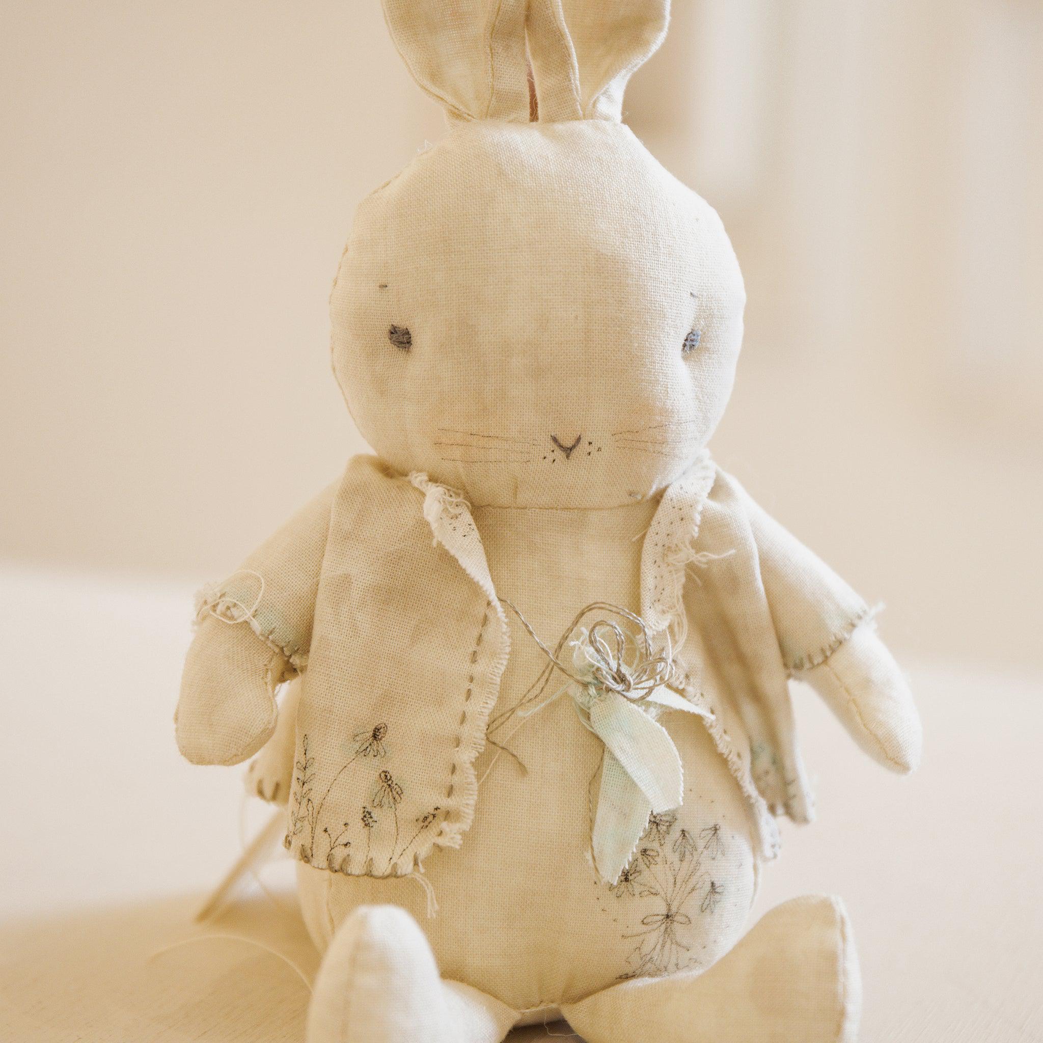 RETIRED - Hutch Studio Original - Trinket - Hand-Crafted Cotton & Knit Bunny、mySite、g9winljtr
