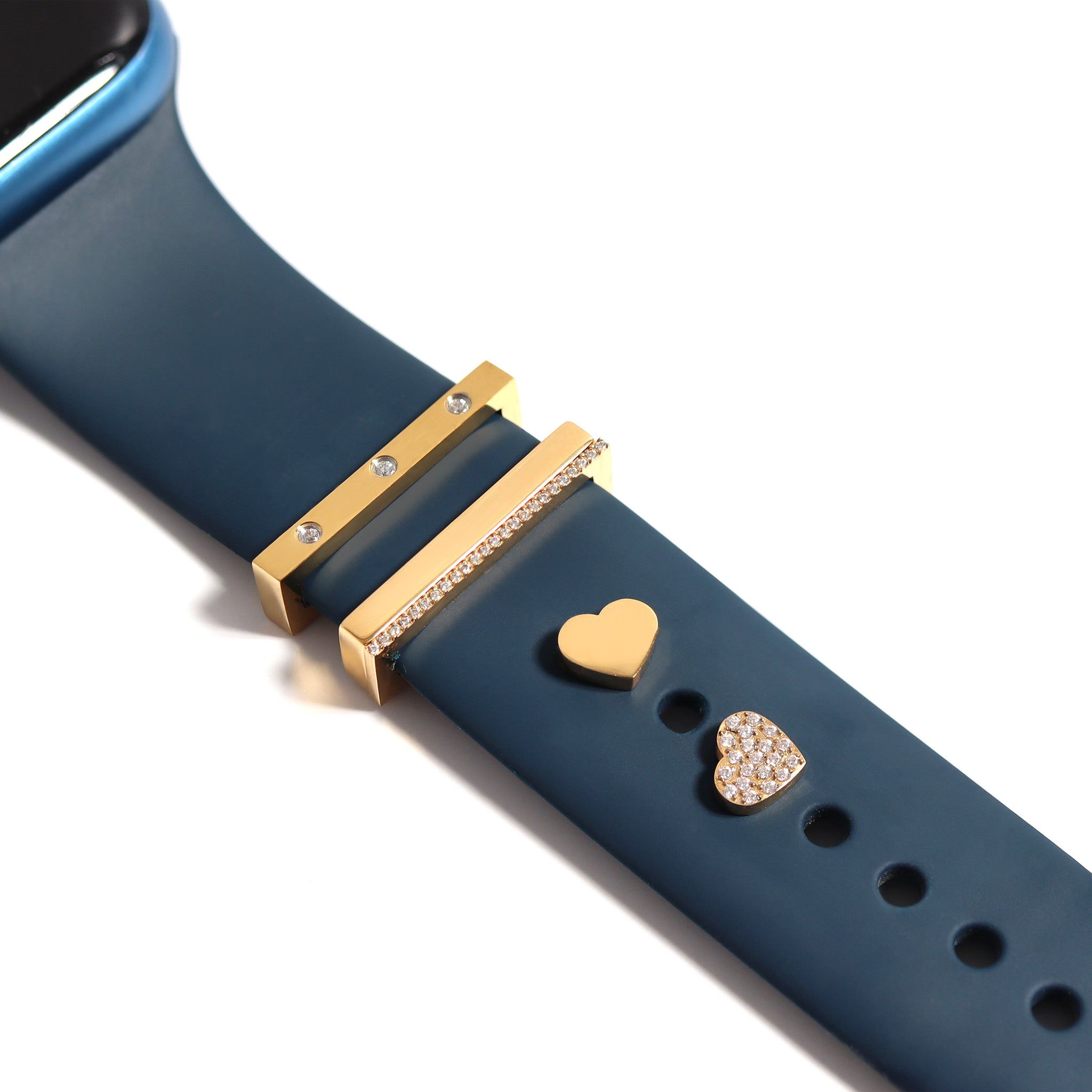 Stainless Steel Engravable 3 Piece Smart Watch Charm Set / SBB0363、mySite、dreamappss