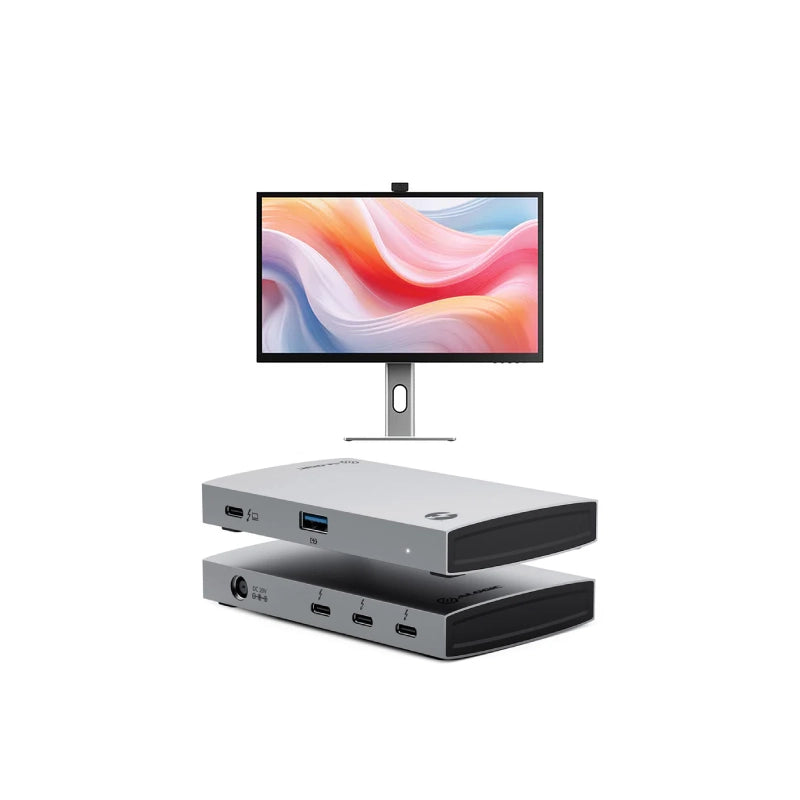 Clarity Pro 27 UHD 4K Monitor with 65W PD and Webcam + Thunderbolt 4 BLAZE Hub、mySite、fannypackpong