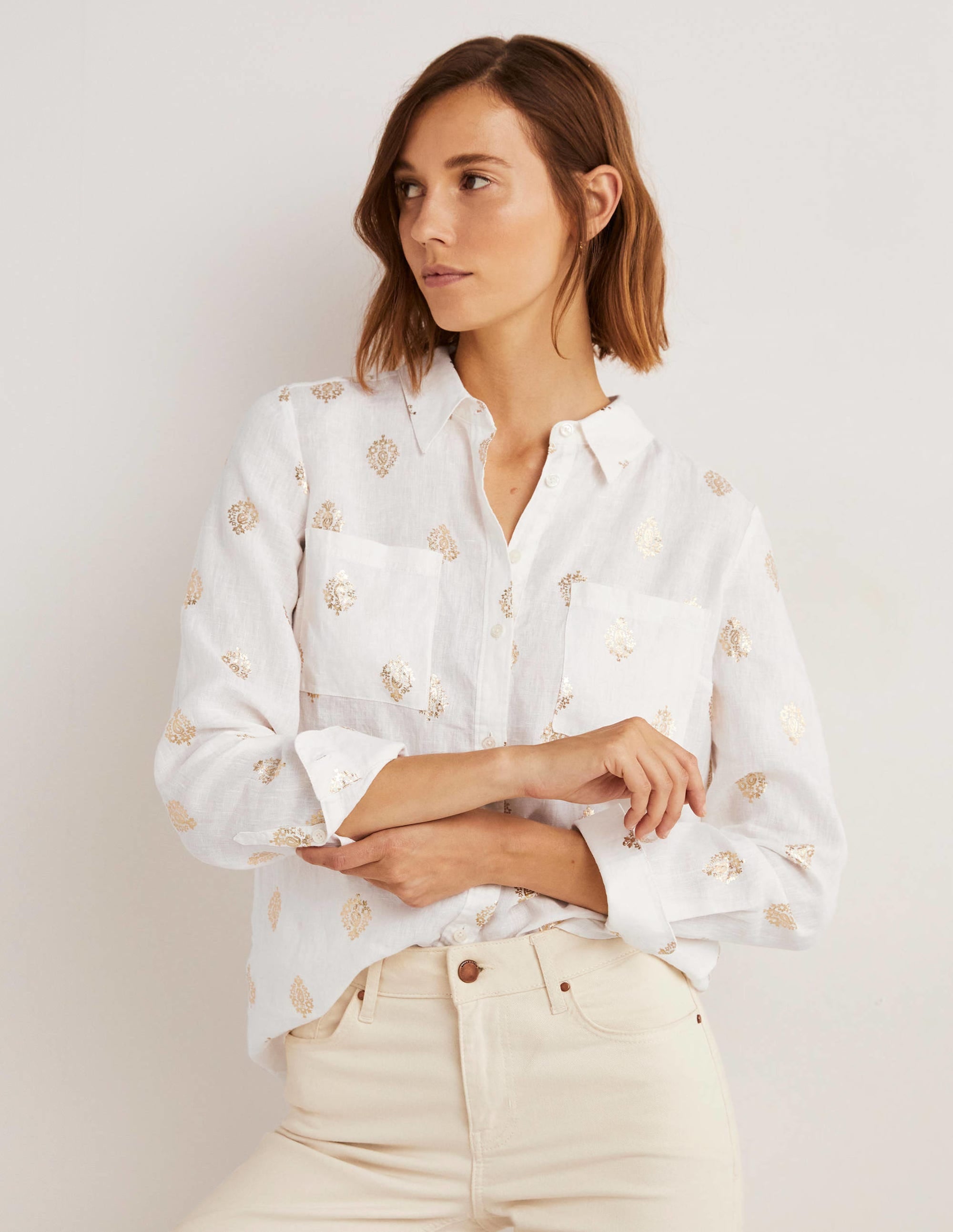  Linen Shirt-Ivory, Opulent Paisley、mySite、ashleygrahame