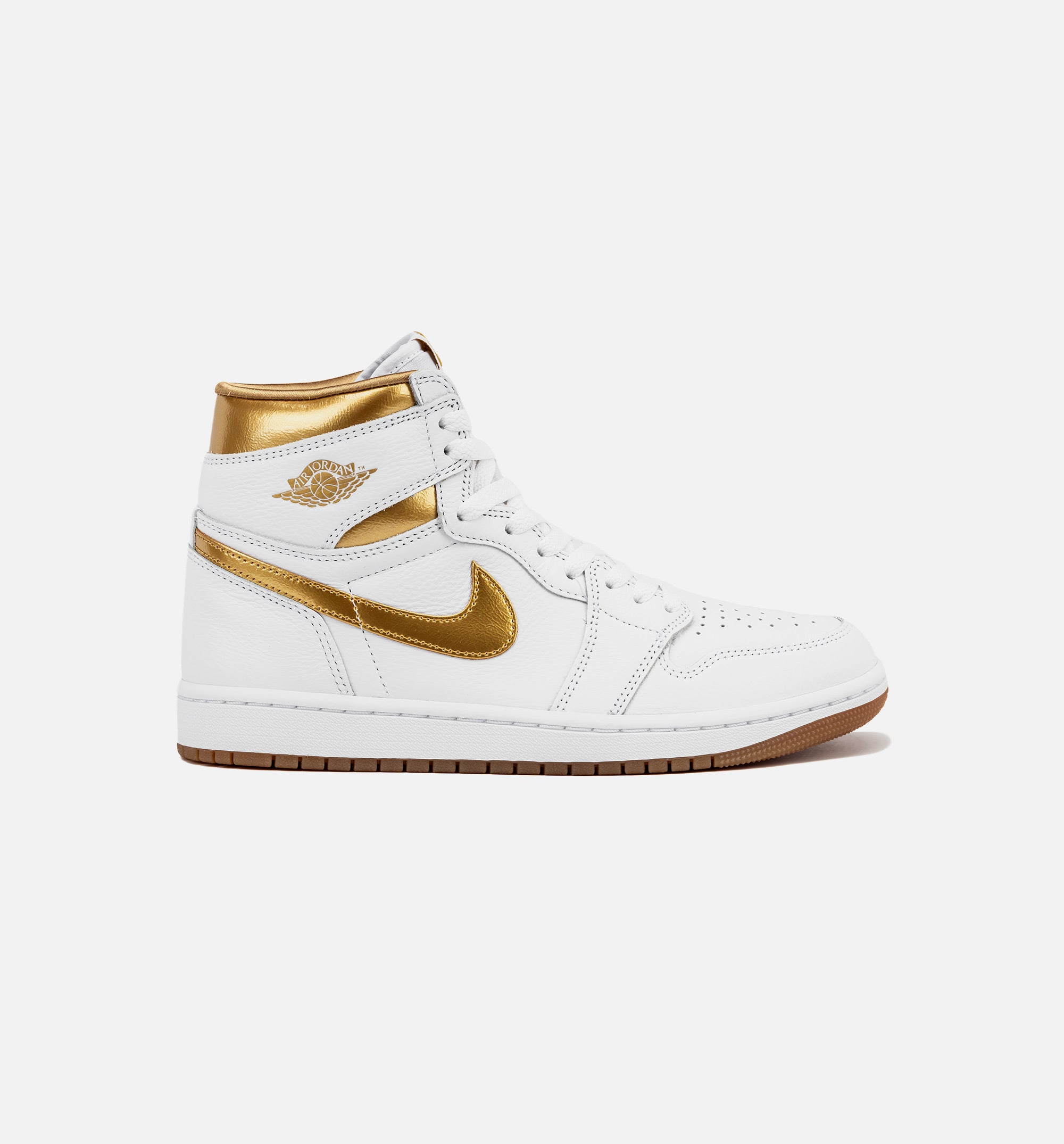 Air Jordan 1 Retro High OG White and Gold Womens Lifestyle Shoe - White/Metallic Gold/Light Brown、mySite、dreamappss