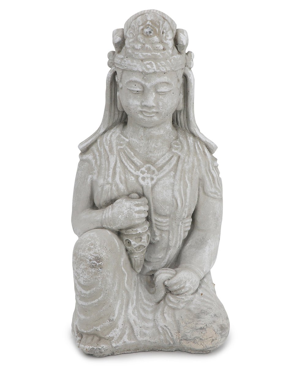 Distressed Finish Cast Stone Garden Kuan Yin Statue Made in the USA、mySite、topwebapps