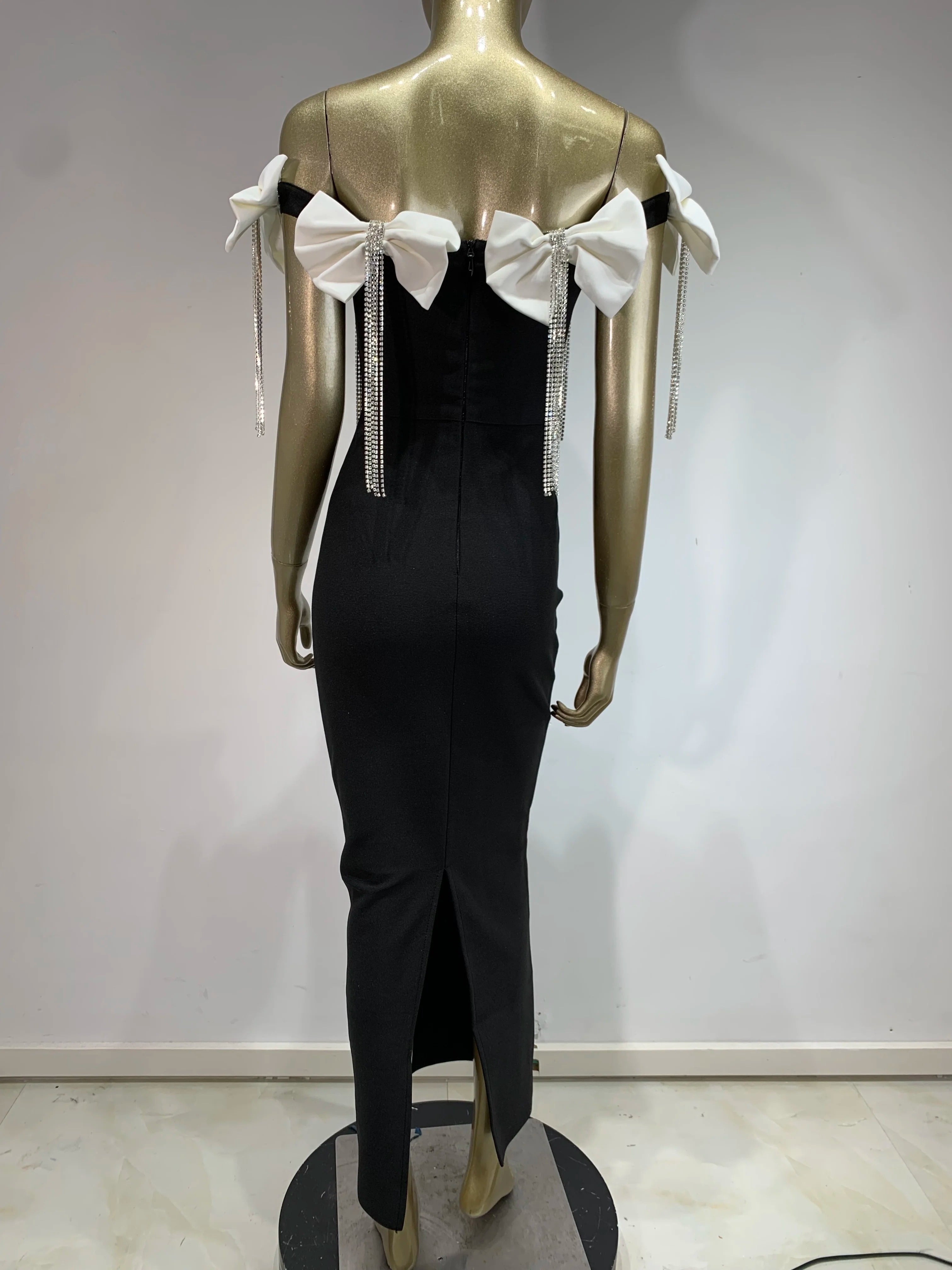  Frances Bow Dress (White/Black)、mySite、merchandisen