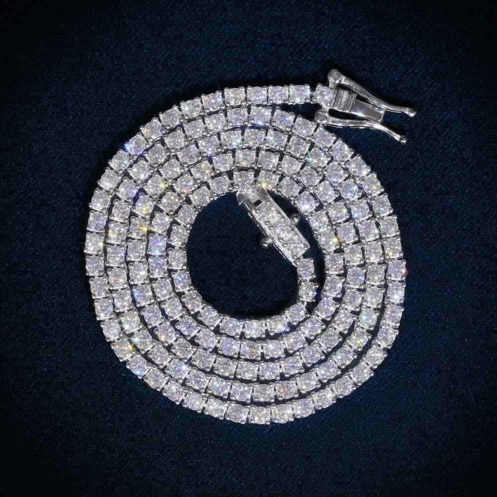 3MM Moissanite Tennis Chain 14K Gold、mySite、hinf8tx79