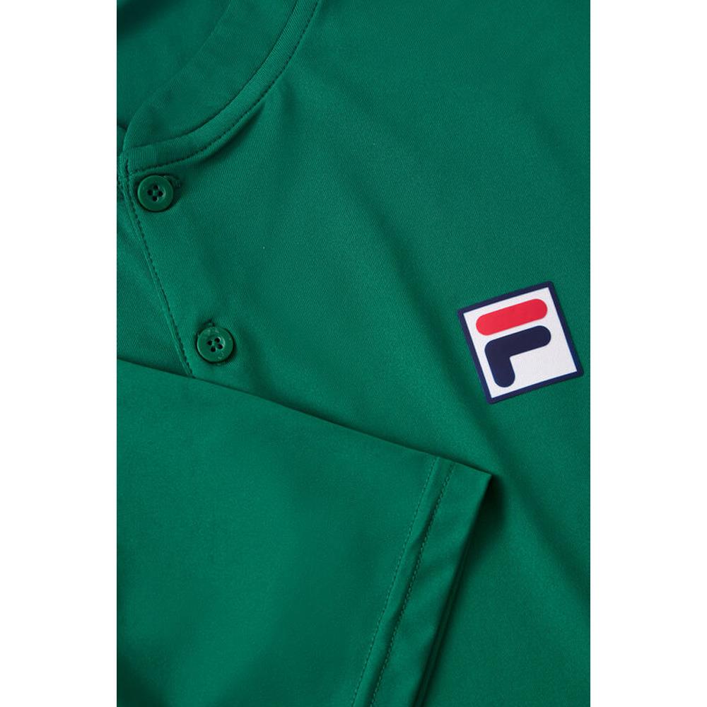 Fila Men's Essentials Henley Polo - Green Jacket