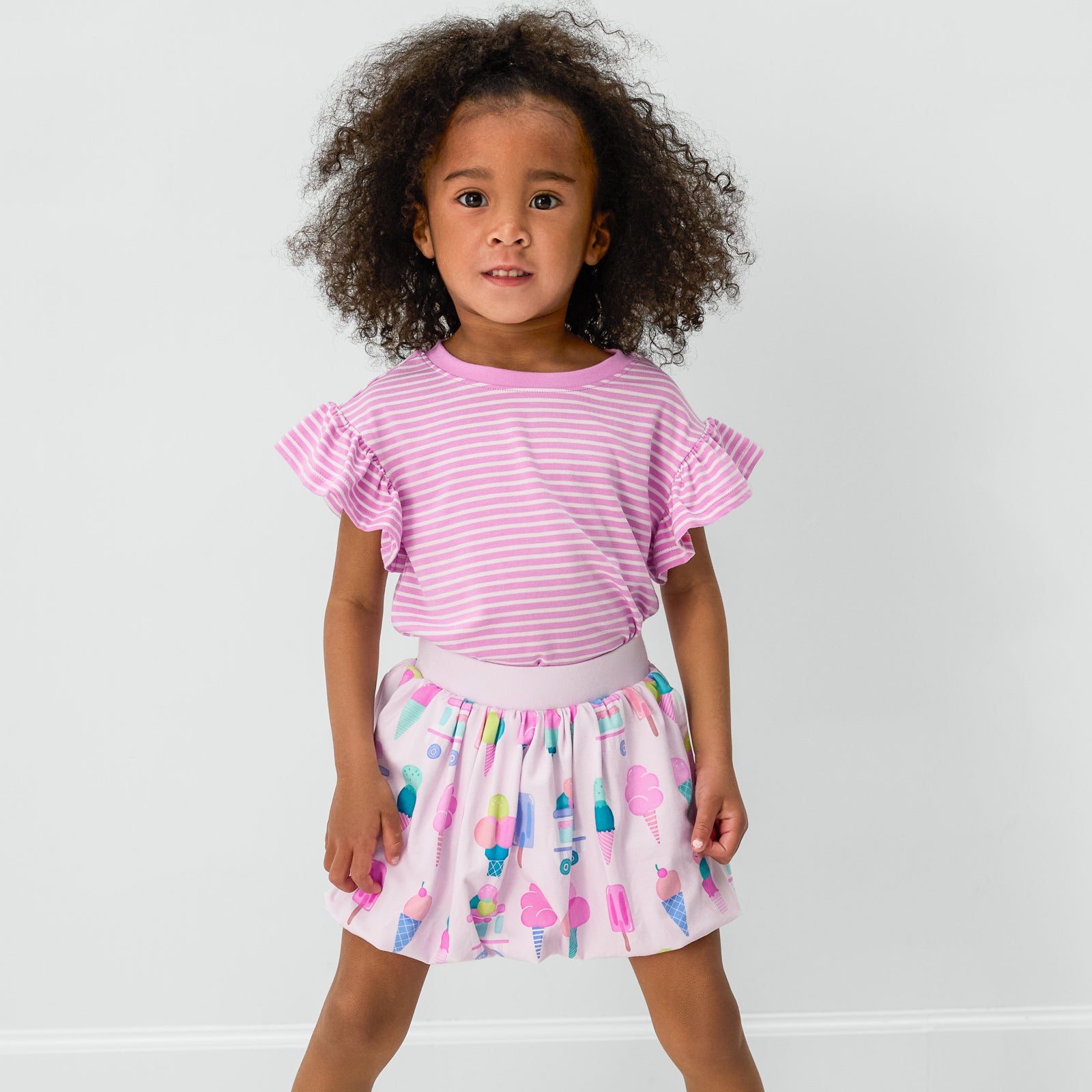  Pop Pink Stripes Flutter Tee、mySite、layawaytickets