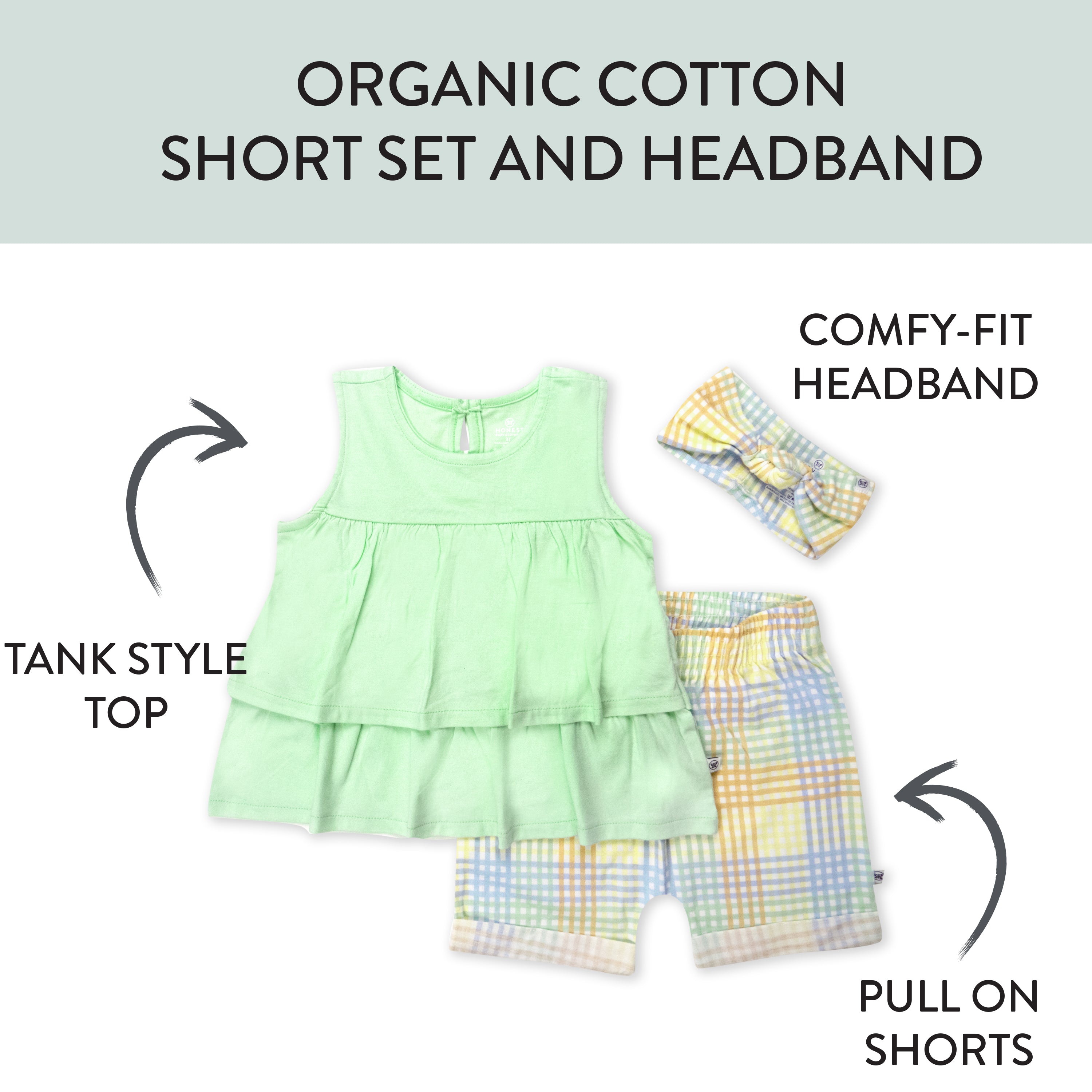  Toddler 3-Piece Ruffle Top, Short and Headband Set、mySite、layawaytickets