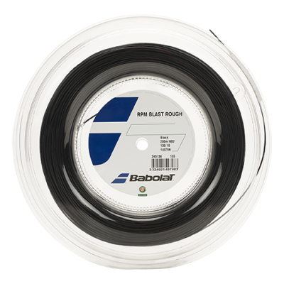 Babolat RPM Rough 16/1.30 Tennis String Reel (Black)