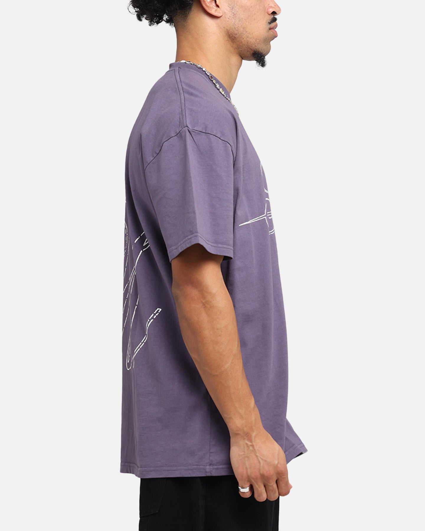 Saint Morta Cursive Boxy T-Shirt Purple、mySite、zt4zffjzw