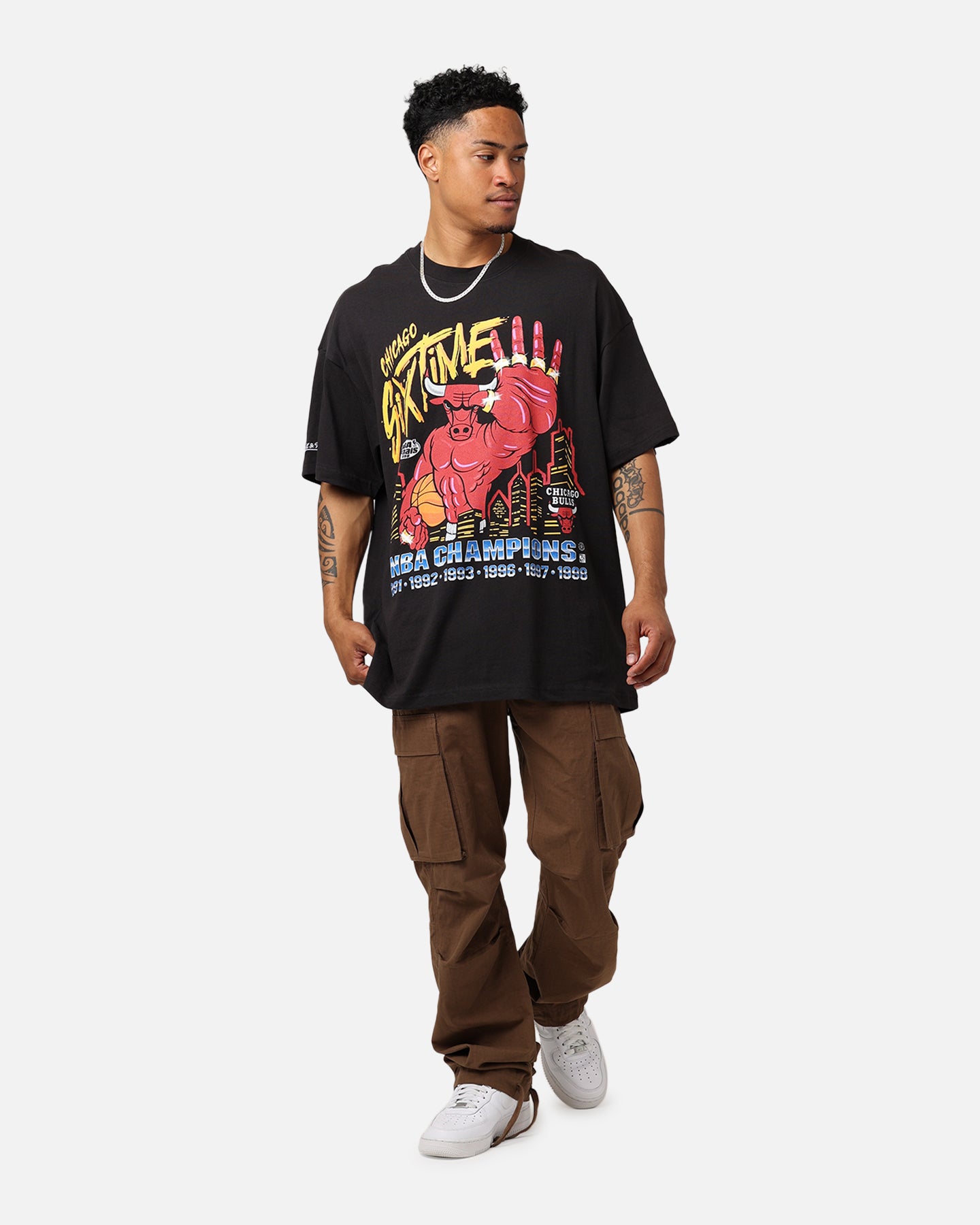 Mitchell & Ness Chicago Bulls Six Time T-Shirt Black、mySite、zt4zffjzw