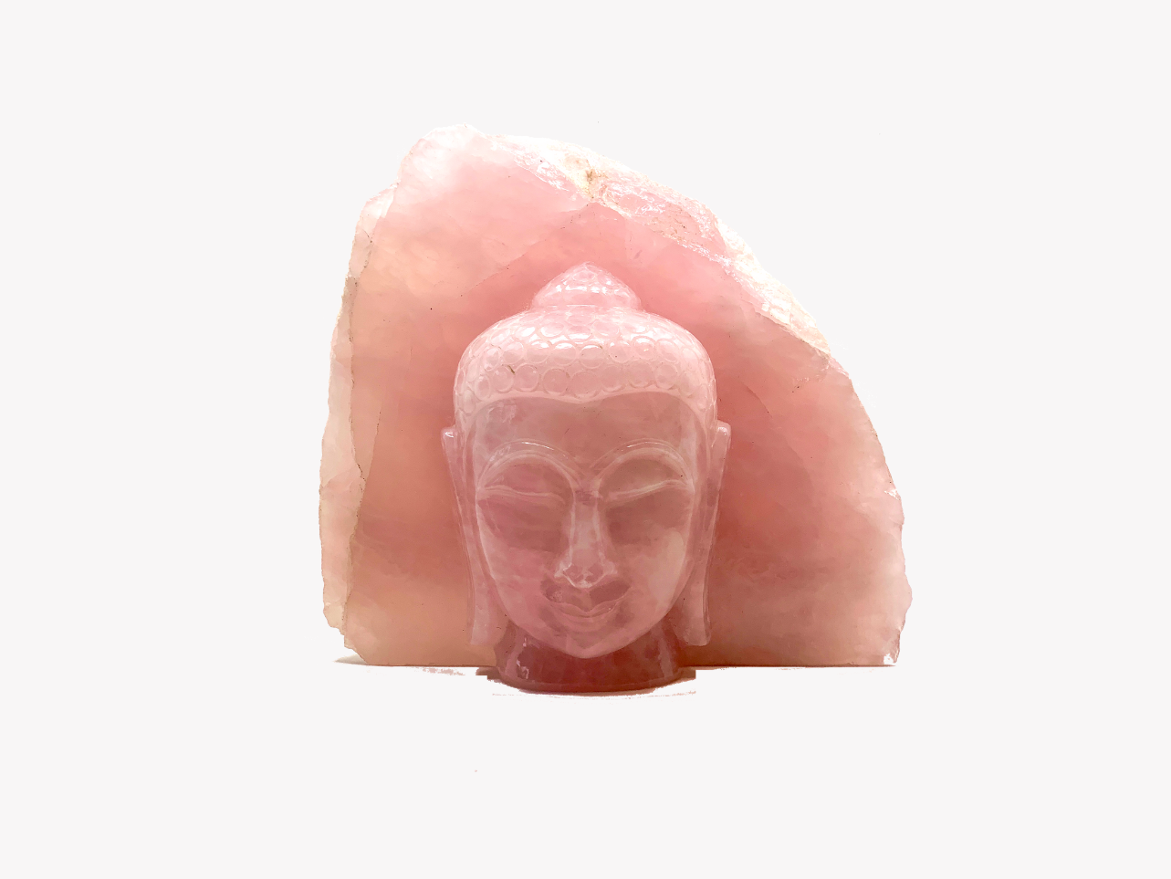 Buddha Head - Rose Quartz (Small, 16cm)、mySite、topwebapps