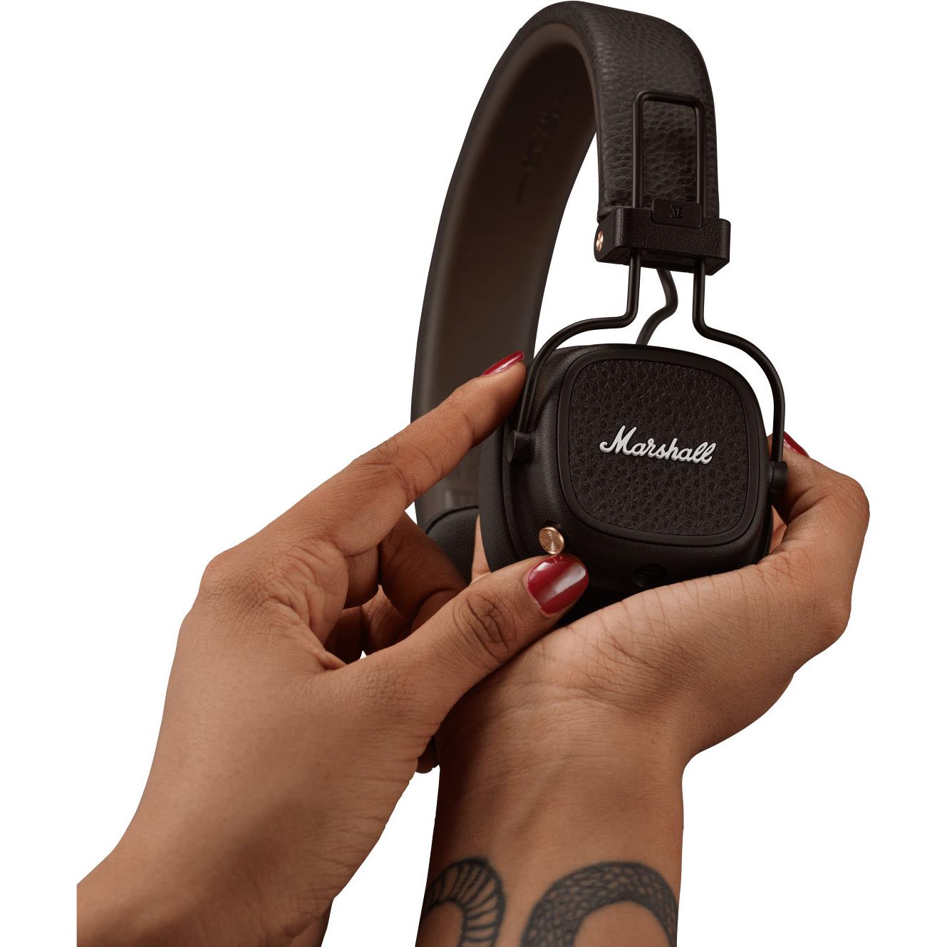 Marshall MAJOR V Wireless On-Ear Bluetooth Headphones (Brown)、mySite、camillekostekn