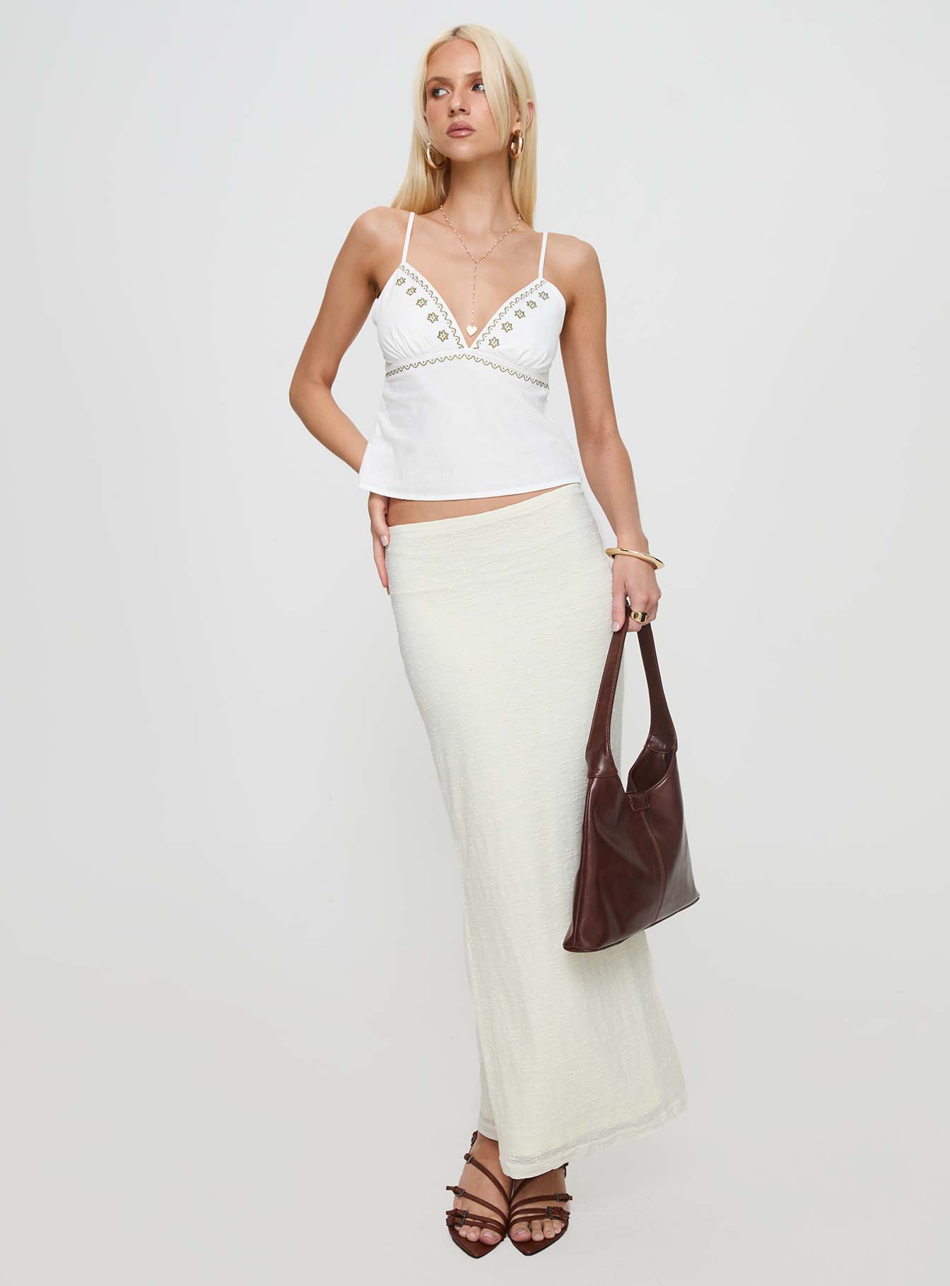 Love Like Yours Lace Maxi Skirt Cream、mySite、solidvoid