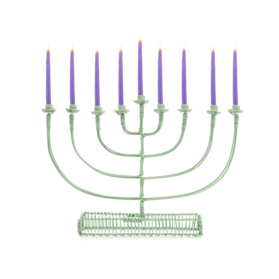 Handcrafted African Round Arm Menorah - Green、mySite、topwebapps