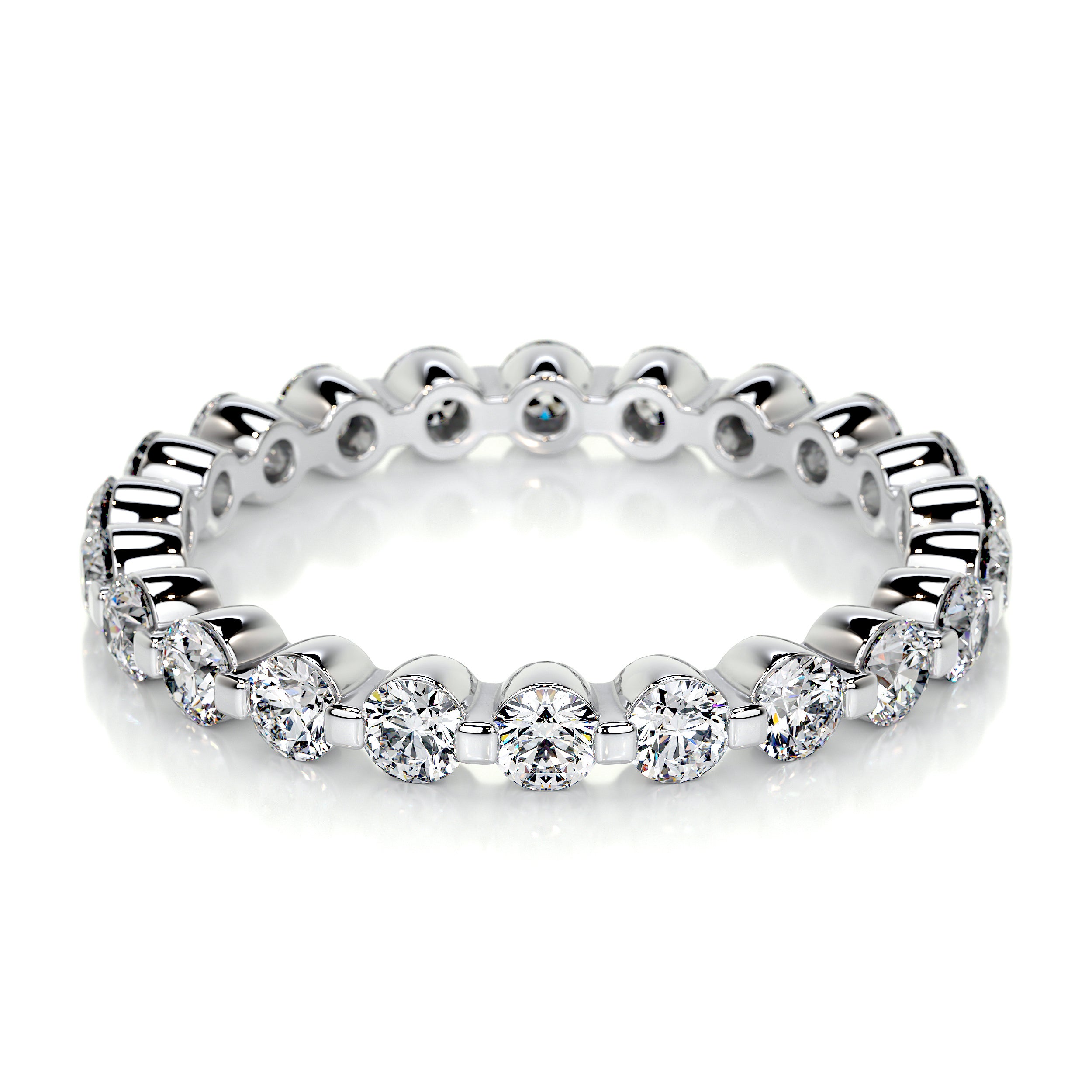 Josie Lab Grown Eternity Wedding Ring (1 Carat) -14K White Gold、mySite、hinf8tx79