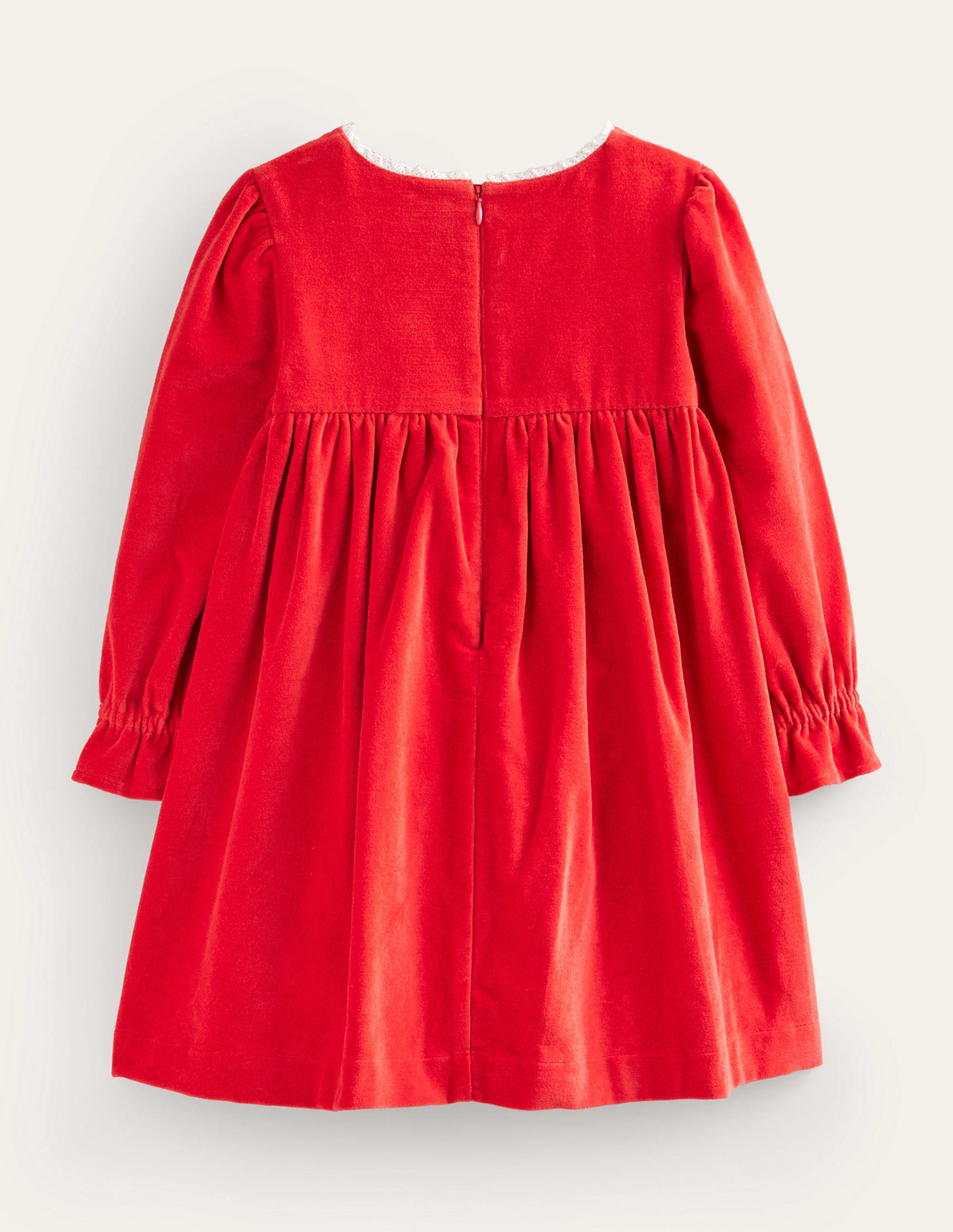  Applique Smocked Velvet Dress-Rockabilly Red、mySite、ashleygrahame