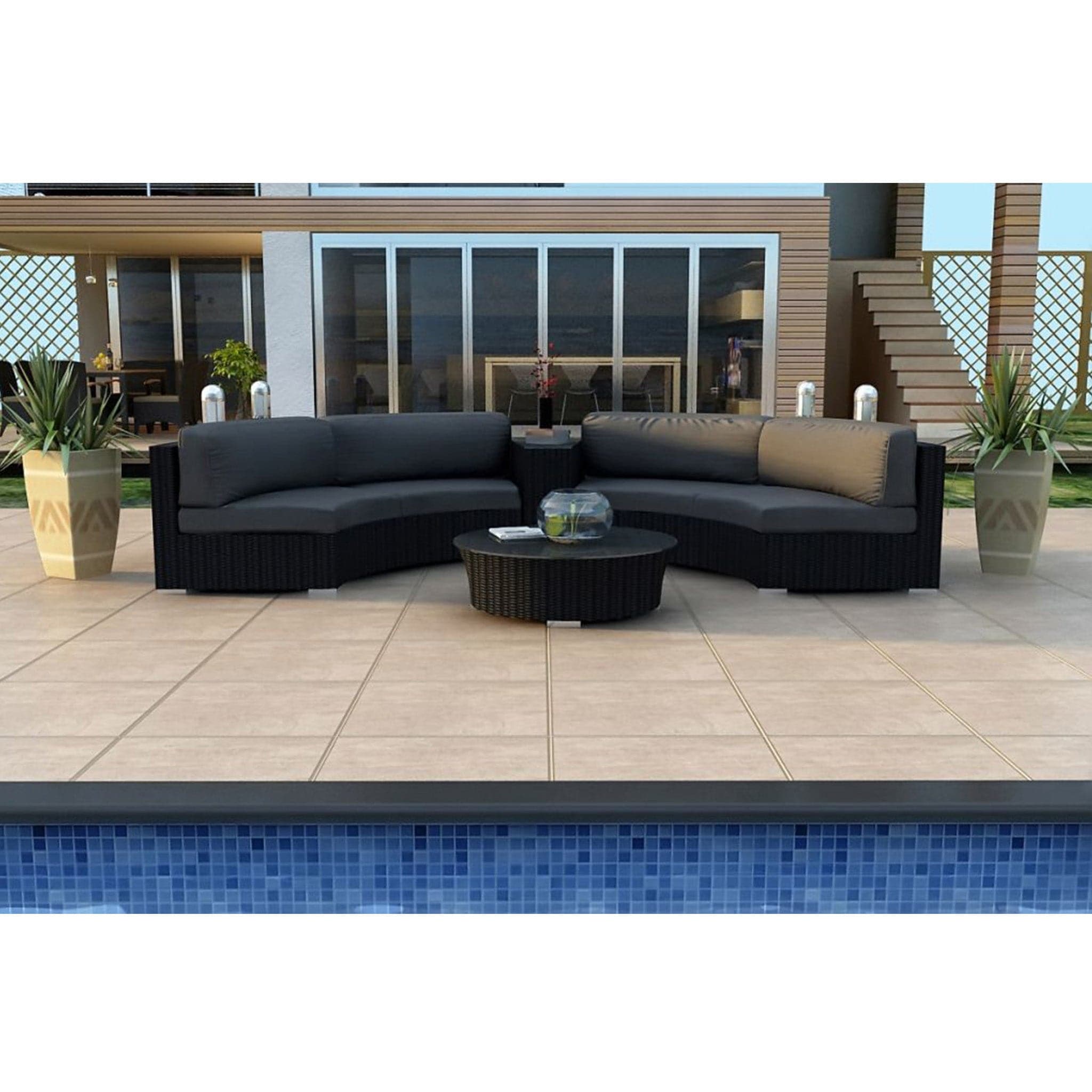 Urbana 4 Piece Curve Sectional Set、mySite、neckold