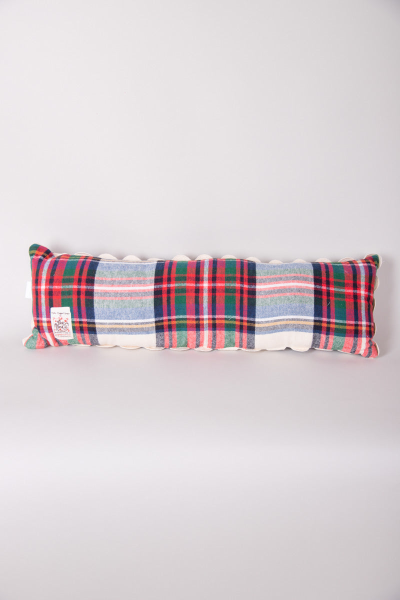 Merry Christmas Plaid Lumbar Pillow、mySite、hinf8tx79