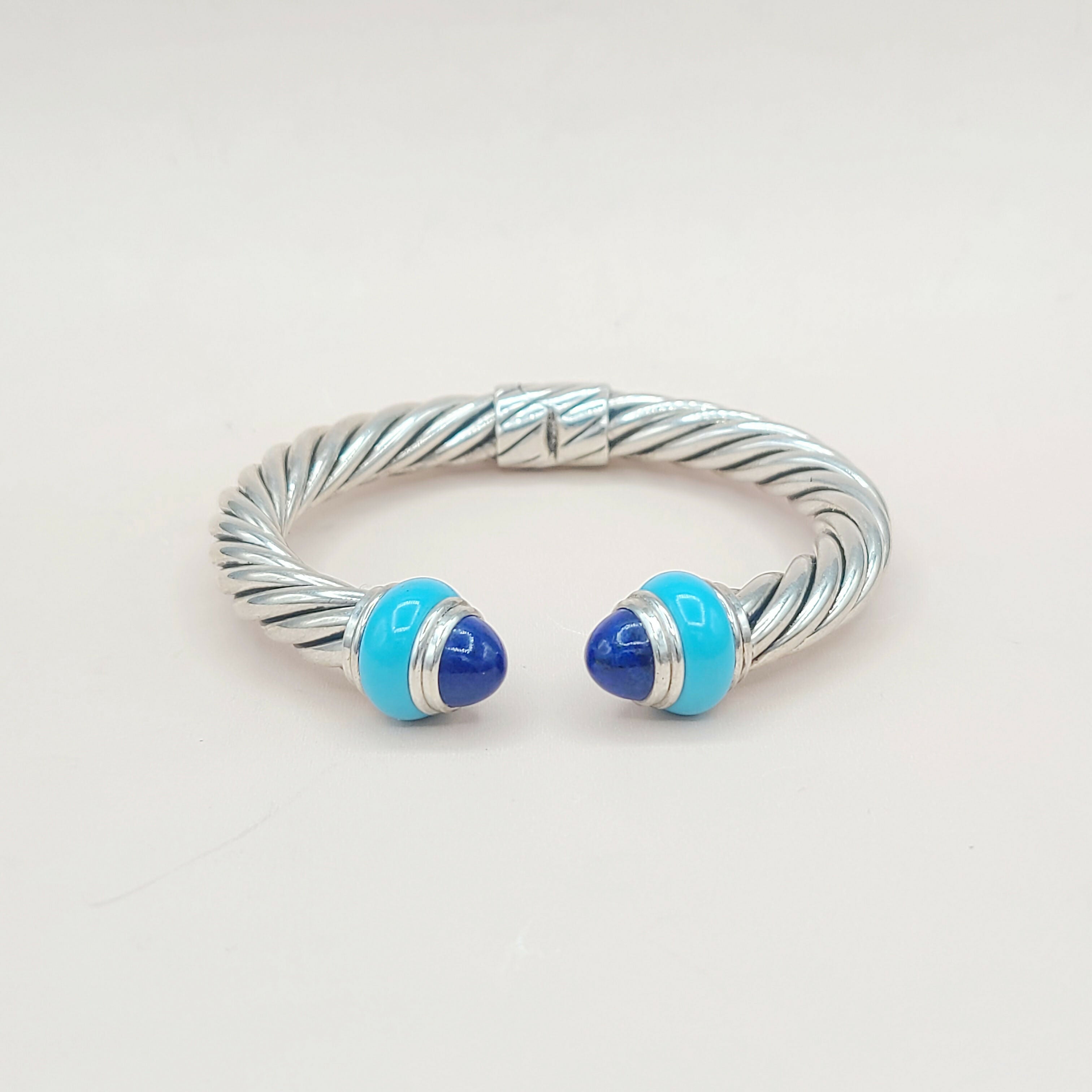 David Yurman Rondelle Cable Bracelet Lapis & Turquoise、mySite、hinf8tx79