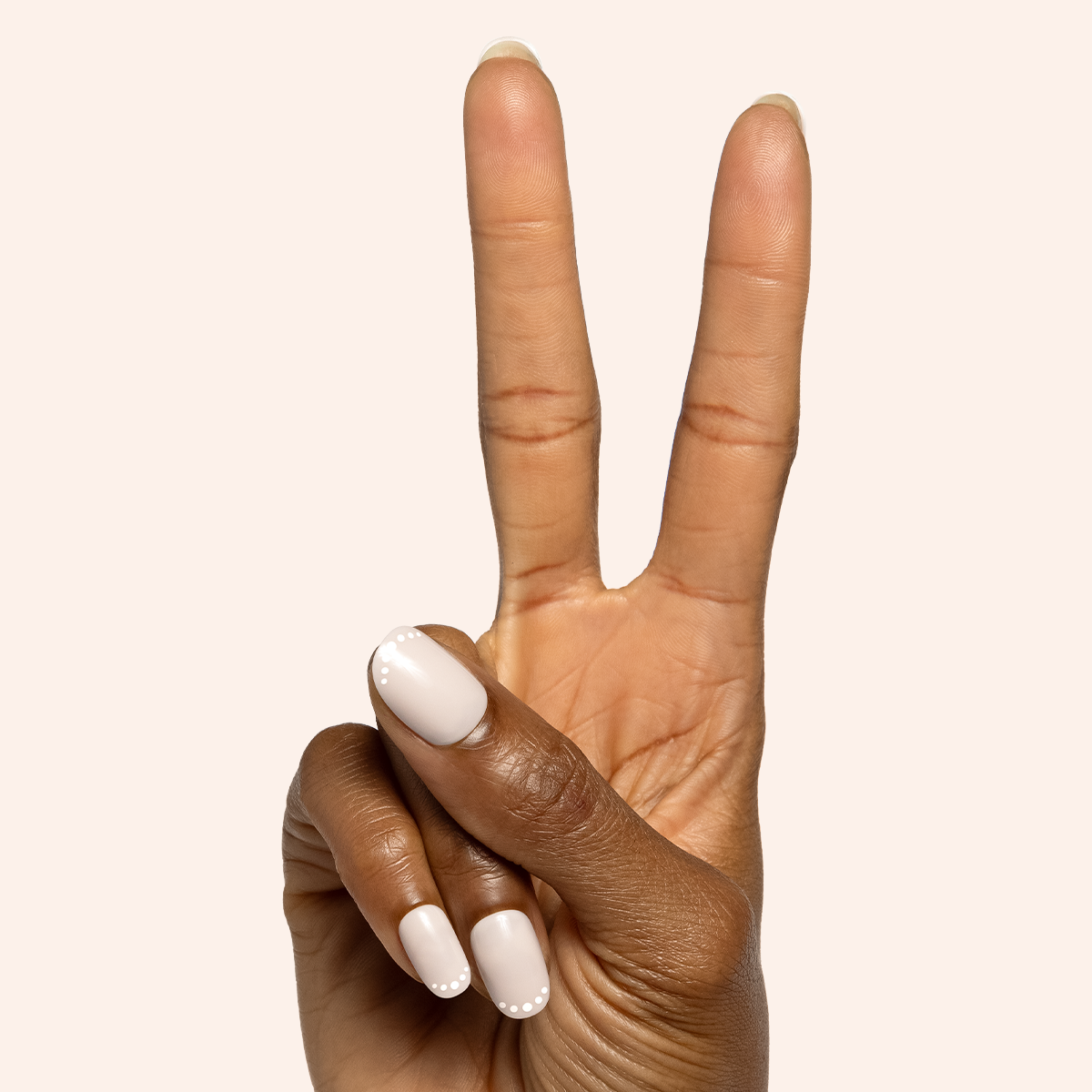 Dotted French - Tab Press-On | Short | Round - Part of Set、mySite、solidvoid