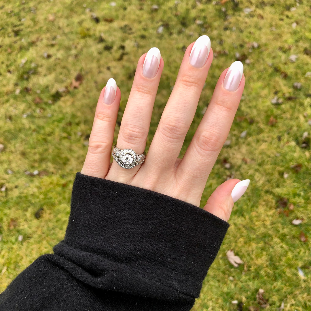 Chrome French - Press-On | Medium | Oval、mySite、solidvoid