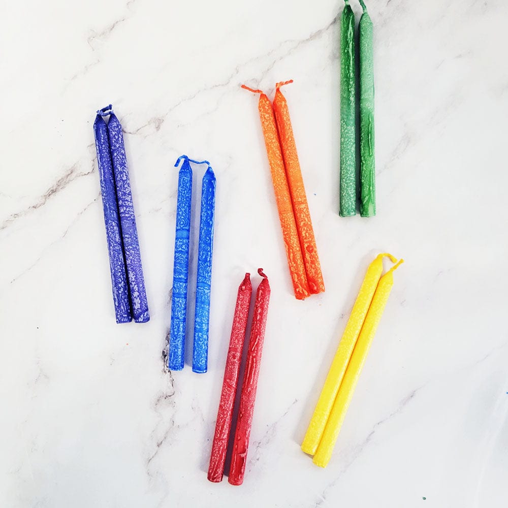 Premium Frosted Multicolor Hanukkah Candles、mySite、topwebapps