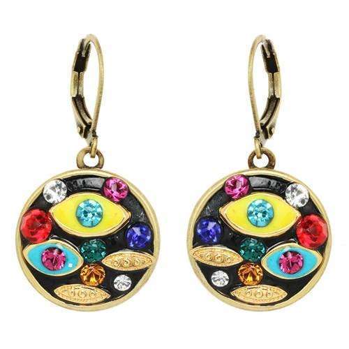 Michal Golan Multi-Color Evil Eye Earrings、mySite、topwebapps