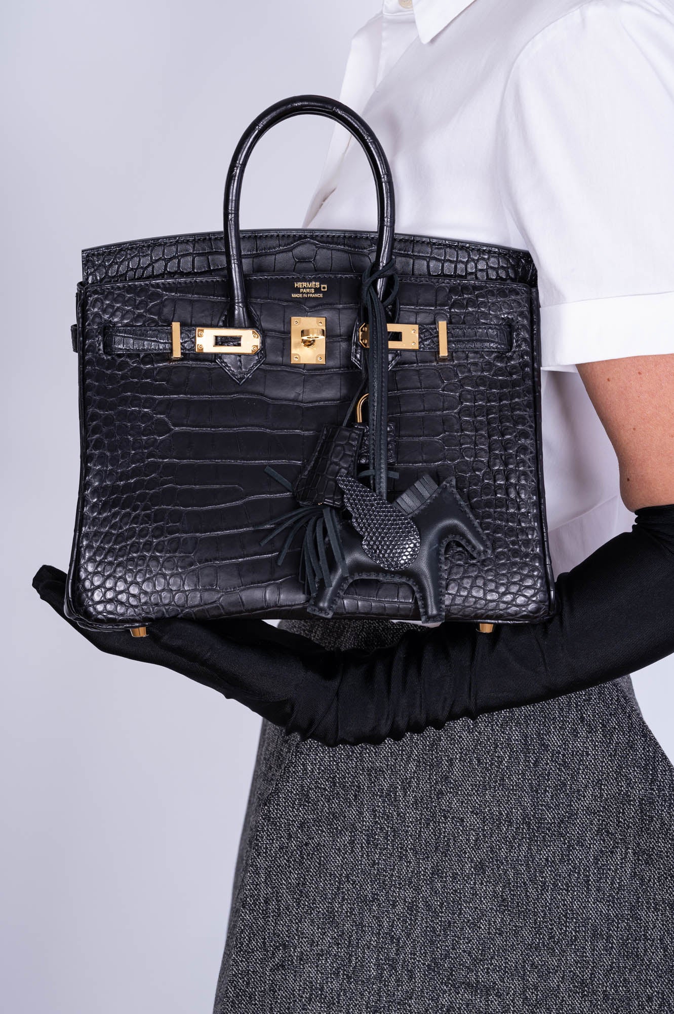 Hermès Birkin 25 Black Matte Alligator Gold Hardware、mySite、garminoutage.com