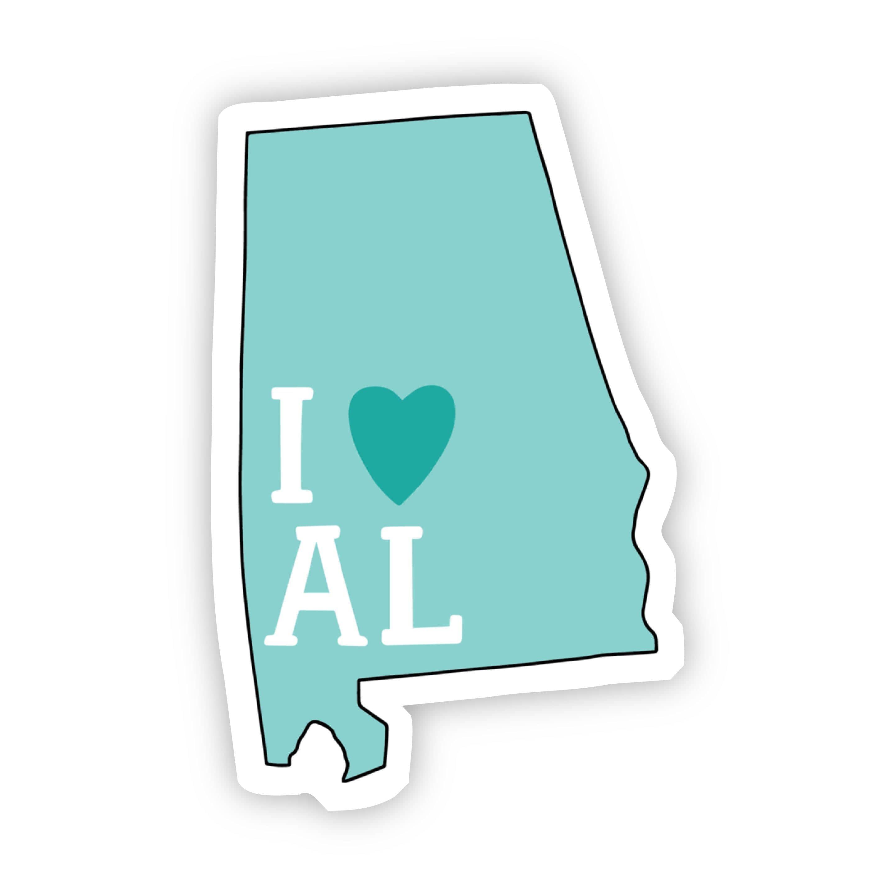  I Love Alabama Teal Sticker、mySite、elrpsem3k