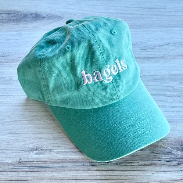 Unisex Bagels Baseball Cap - Teal、mySite、topwebapps