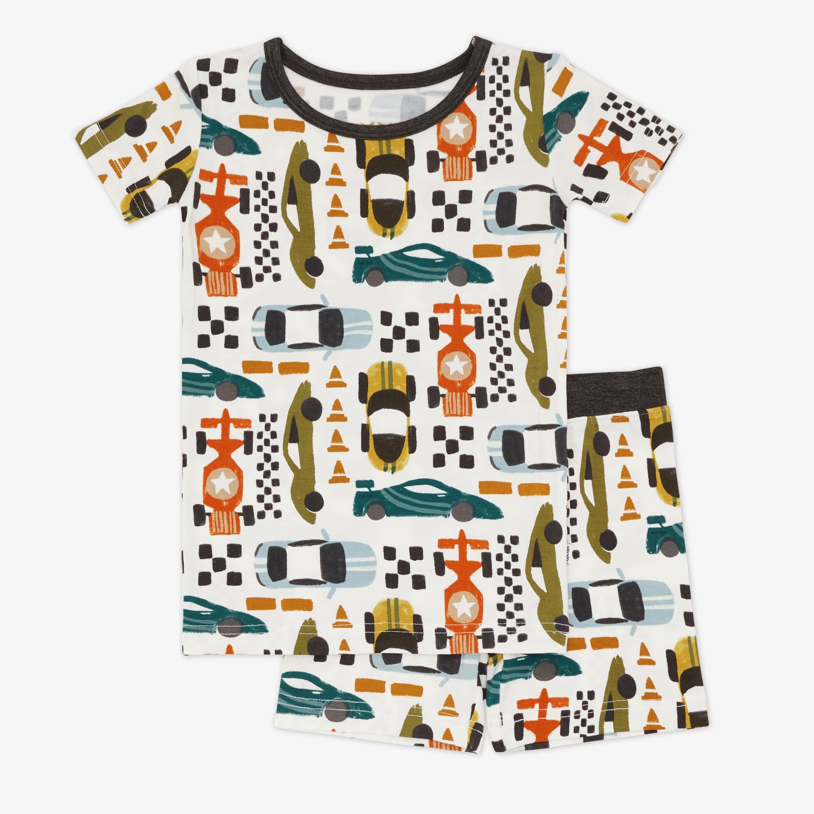 Fast Lane Two-Piece Short Sleeve & Shorts Pajama Set、mySite、g9winljtr