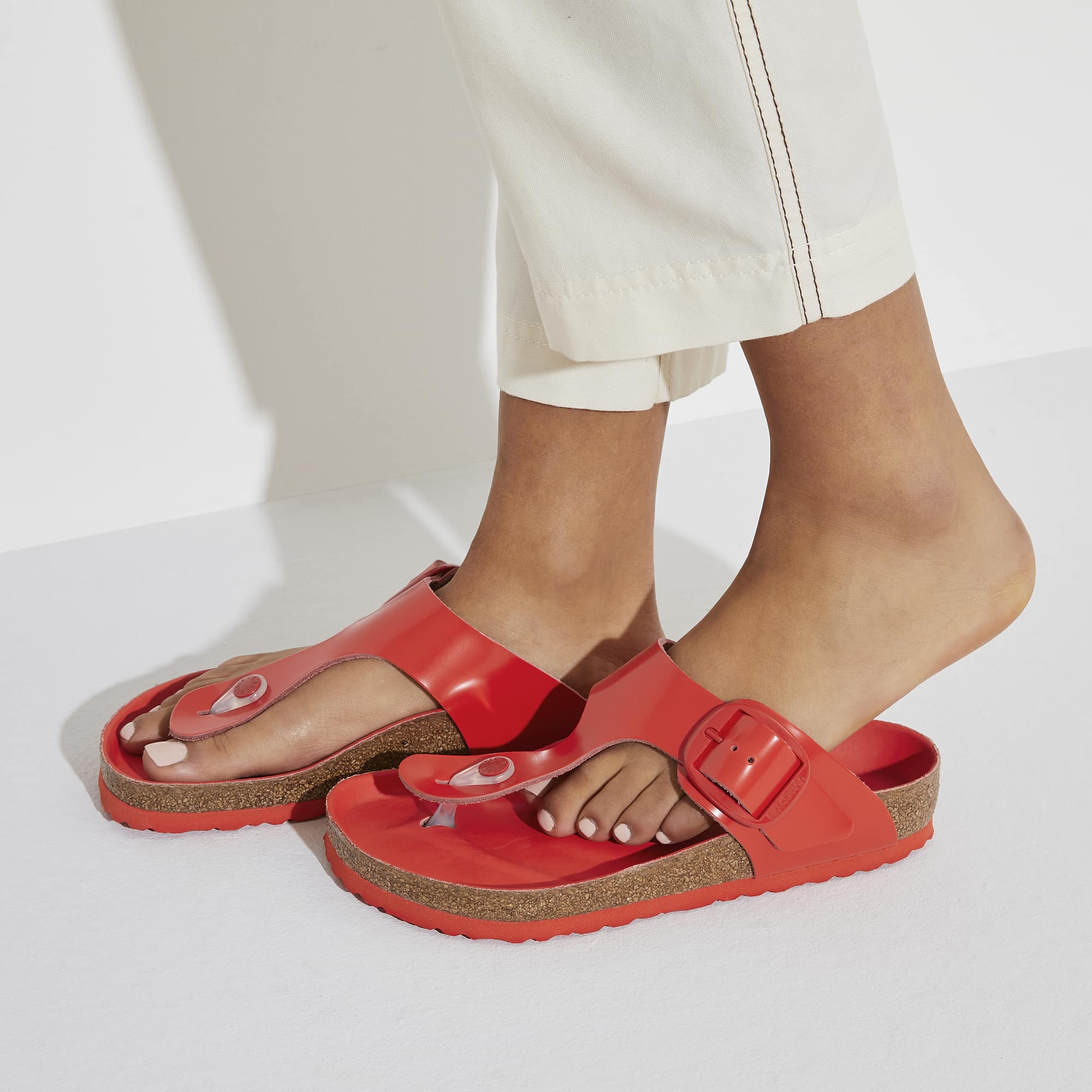 Gizeh Big Buckle Natural Leather Patent、mySite、gtrtttuynbv