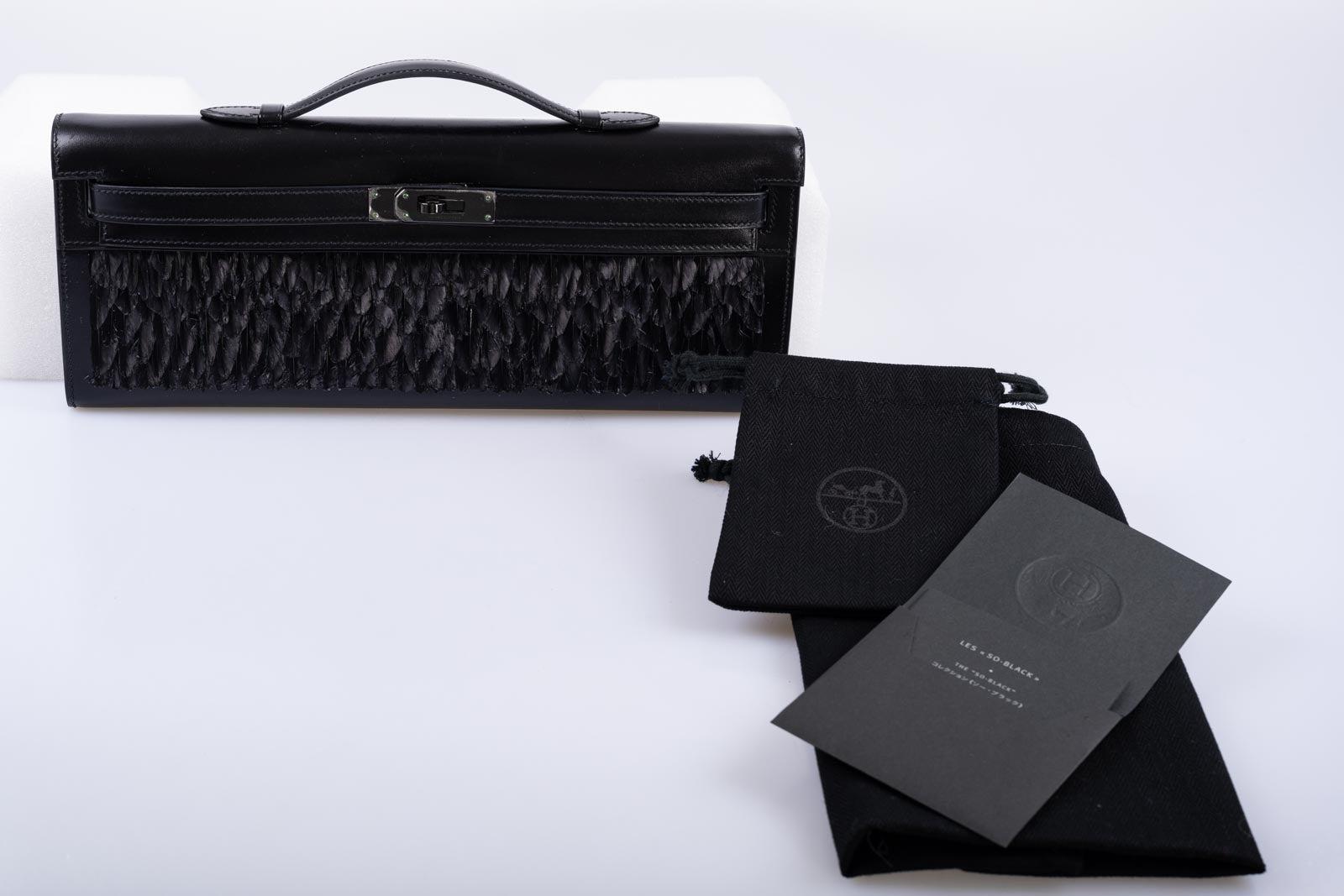Hermès So Black Feather Kelly Cut Black Box PVD Hardware、mySite、garminoutage.com