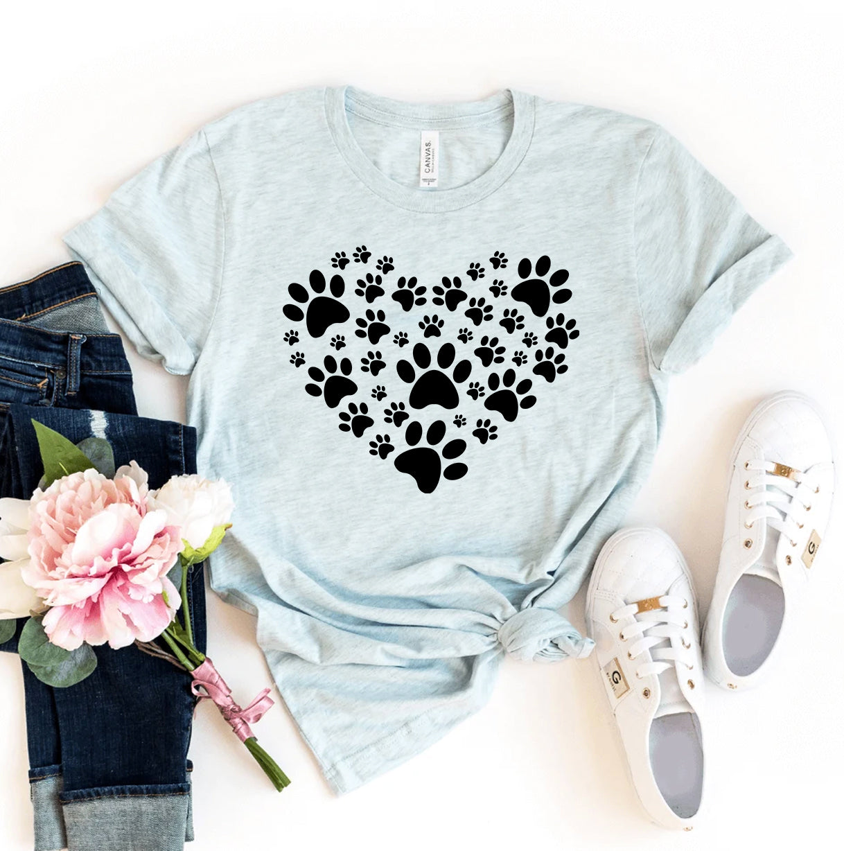 Paw Heart T-Shirt、mySite、camillekostekn
