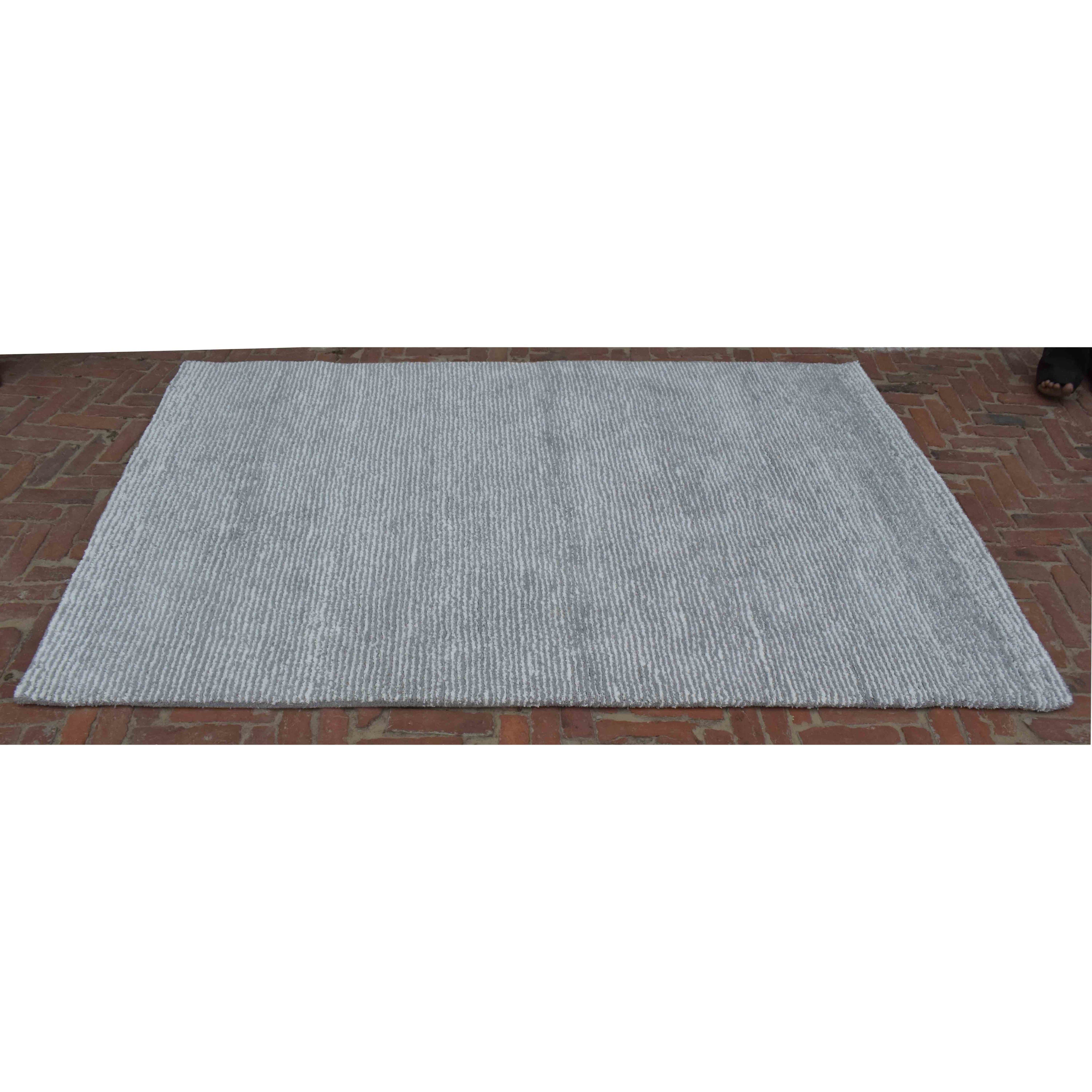 Seersucker Ivory Grey Wool Cotton Shag Rug、mySite、gigharbornorthrealestate