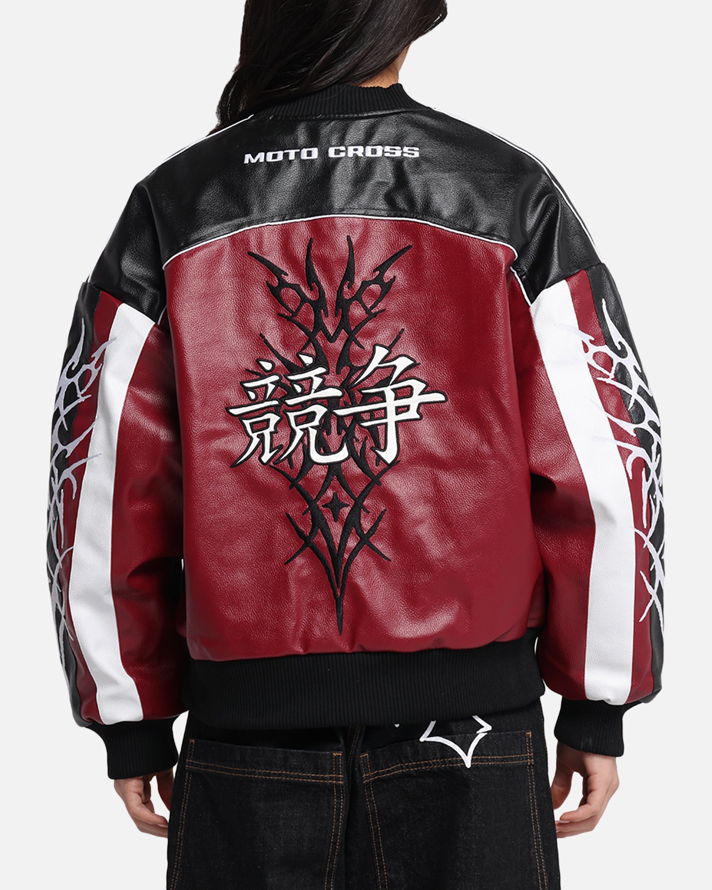Loiter Tokyo Drift Vegan Leather Jacket Red、mySite、zt4zffjzw