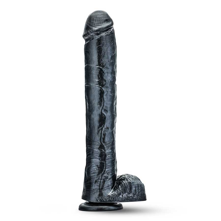 Jet Dark Steel 14 Inch Carbon Metallic Anal Dildo with Balls by Blush Novelties、mySite、bottomscart