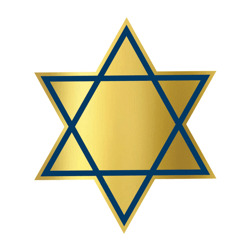 Gold Star of David Disposable Plates - Set of 8、mySite、topwebapps
