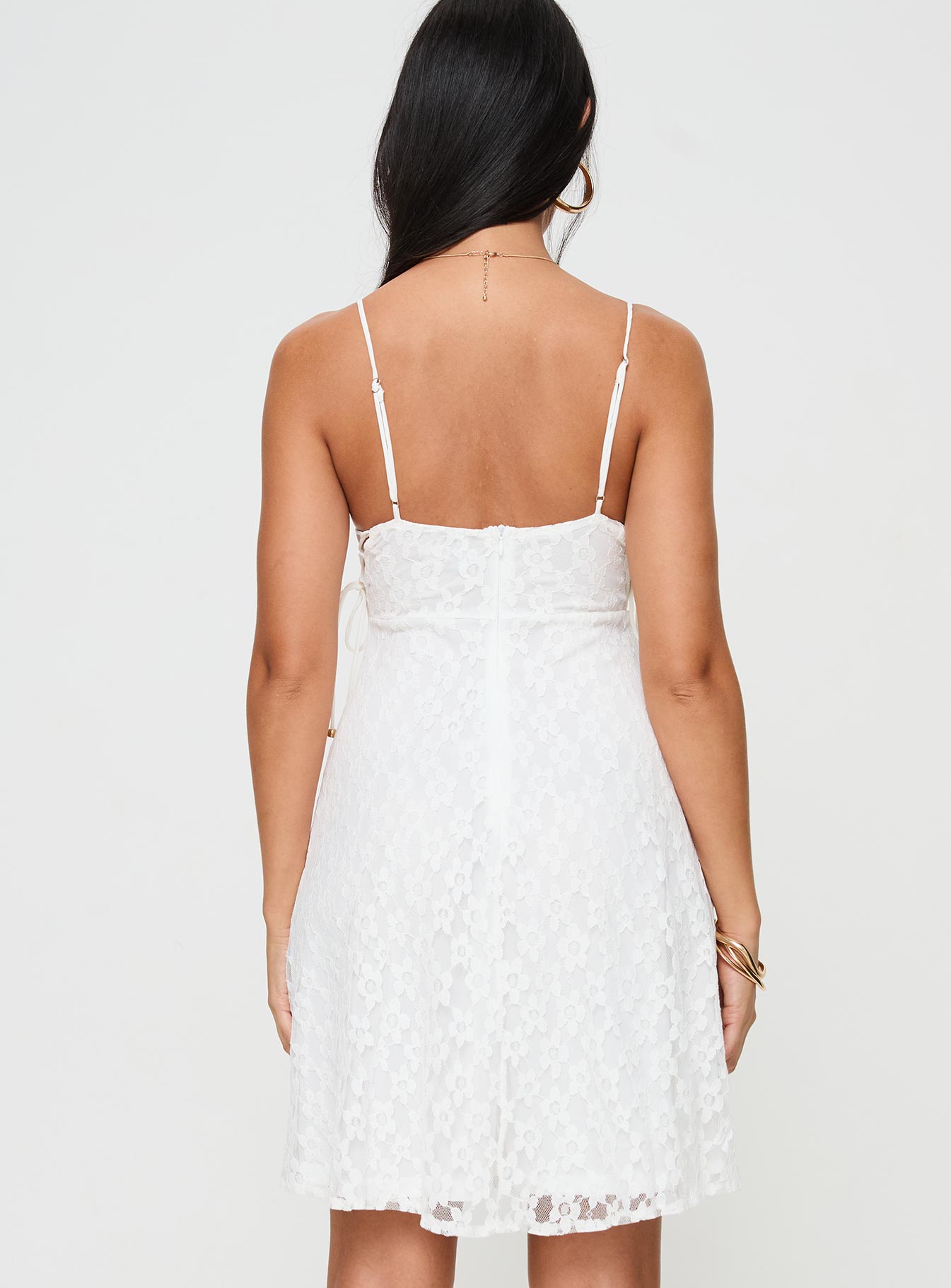 At Last Lace Mini Dress White、mySite、solidvoid