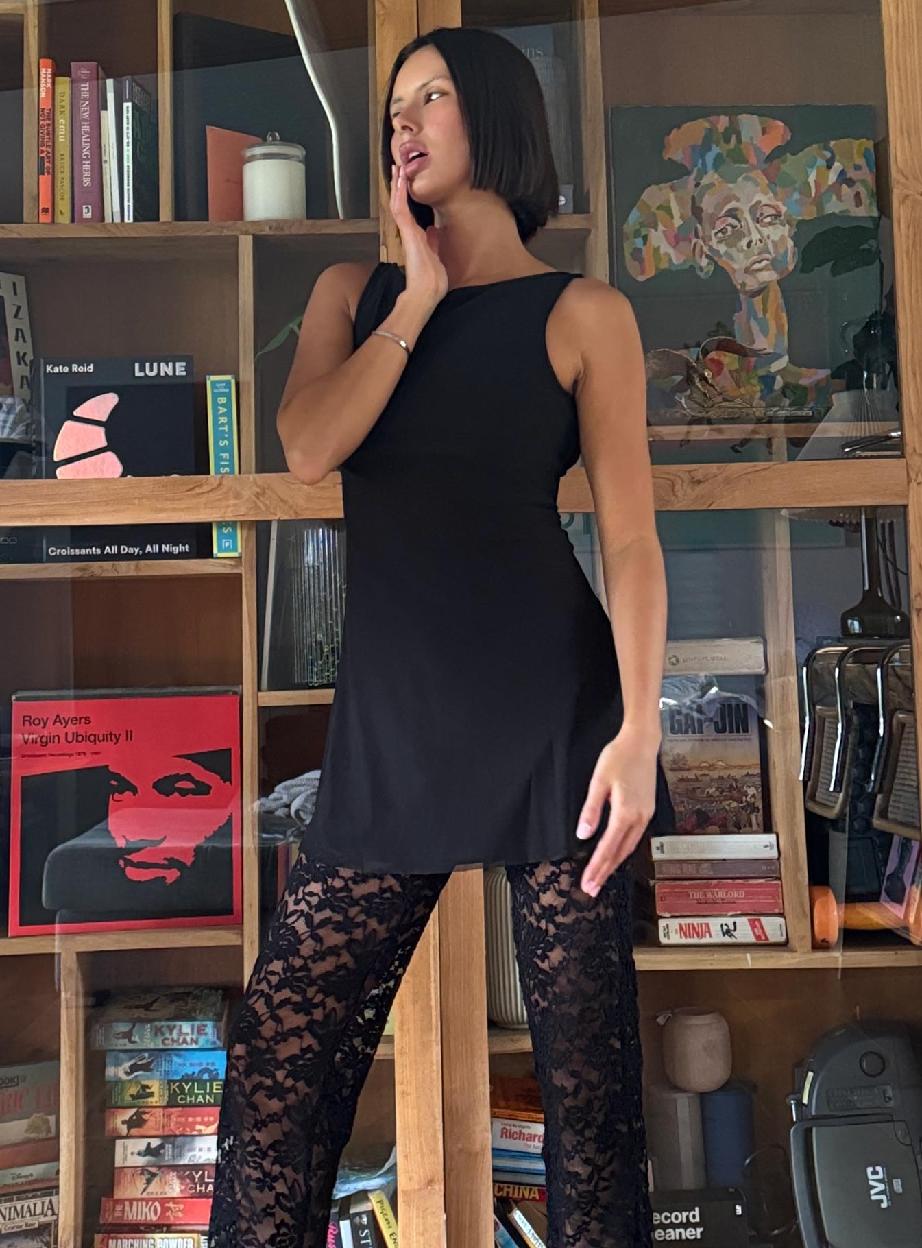 Lukea Sleeveless Mini Dress Black、mySite、solidvoid