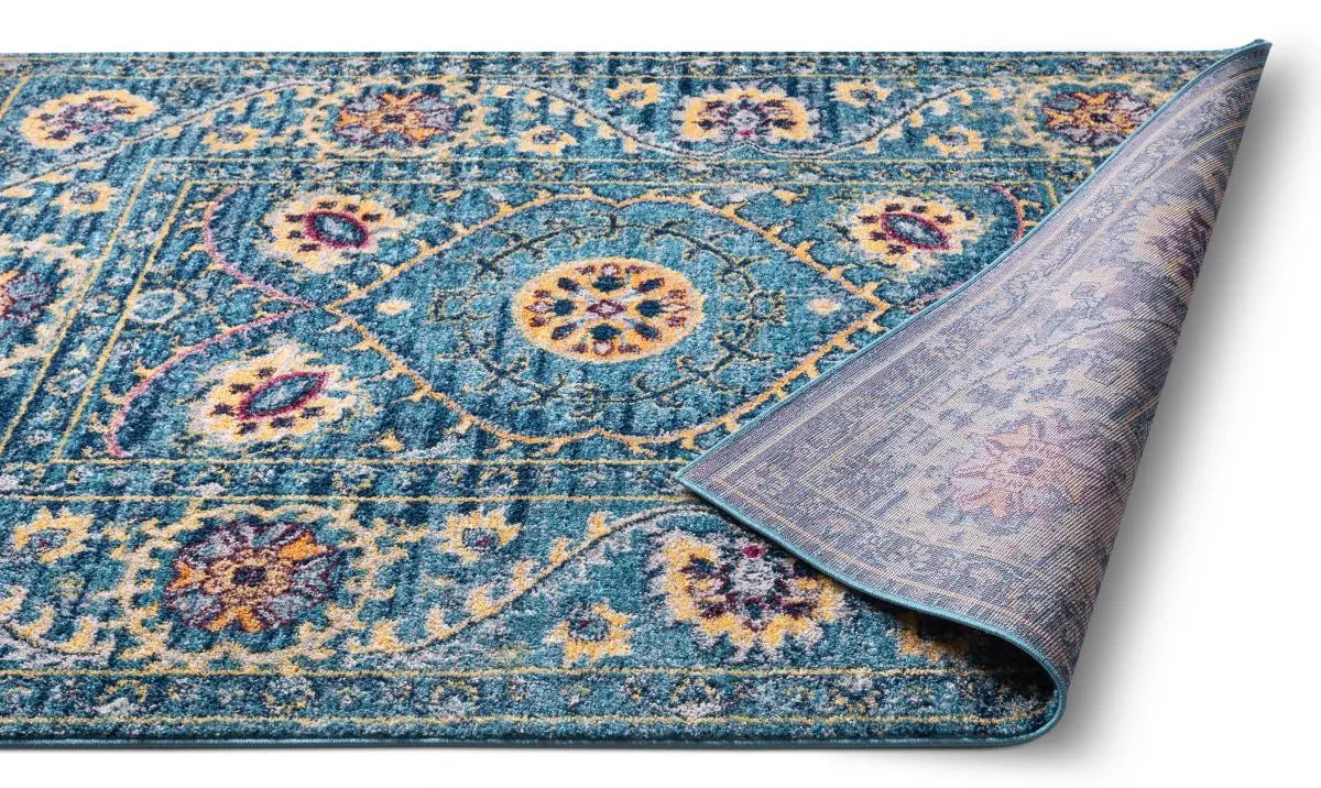 Mae Blue Modern Bohemian 7'10 x 9'10 Rug、mySite、gigharbornorthrealestate