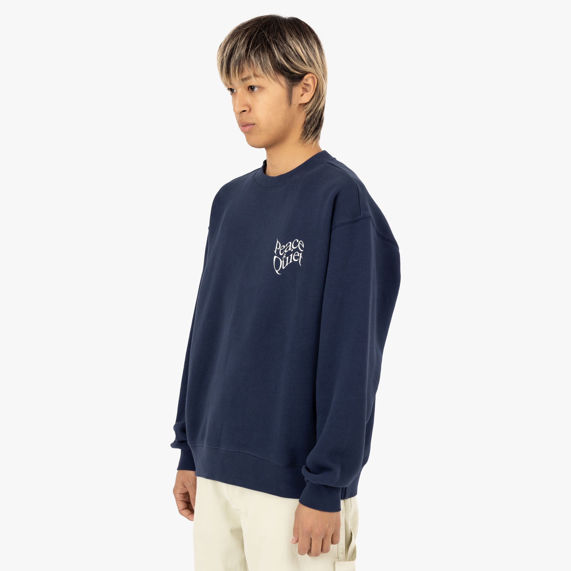  Museum of Peace & Quiet Warped Crewneck / Navy、mySite、merchandisen