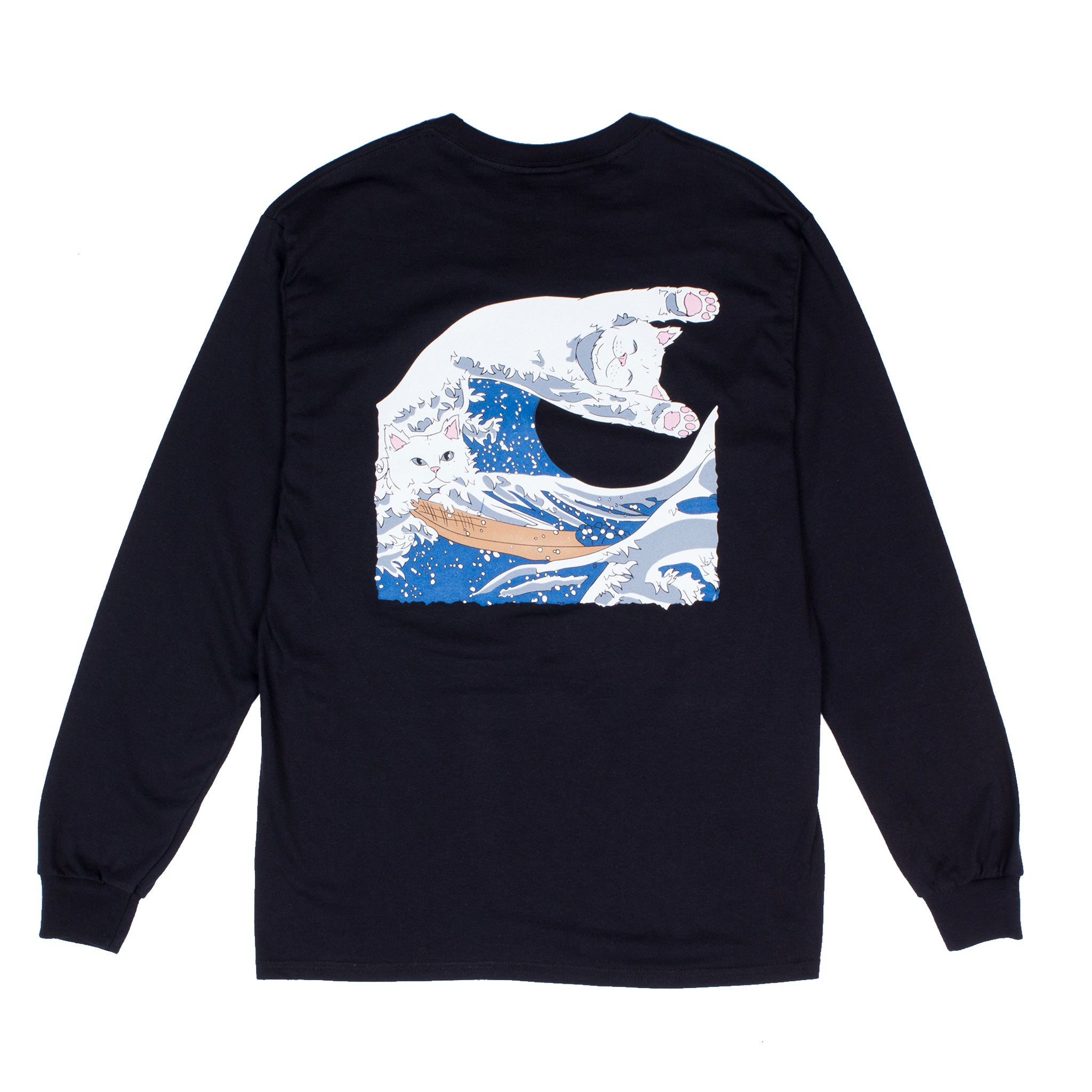  The Great Wave Of Nerm Long Sleeve (Black)、mySite、merchandisen