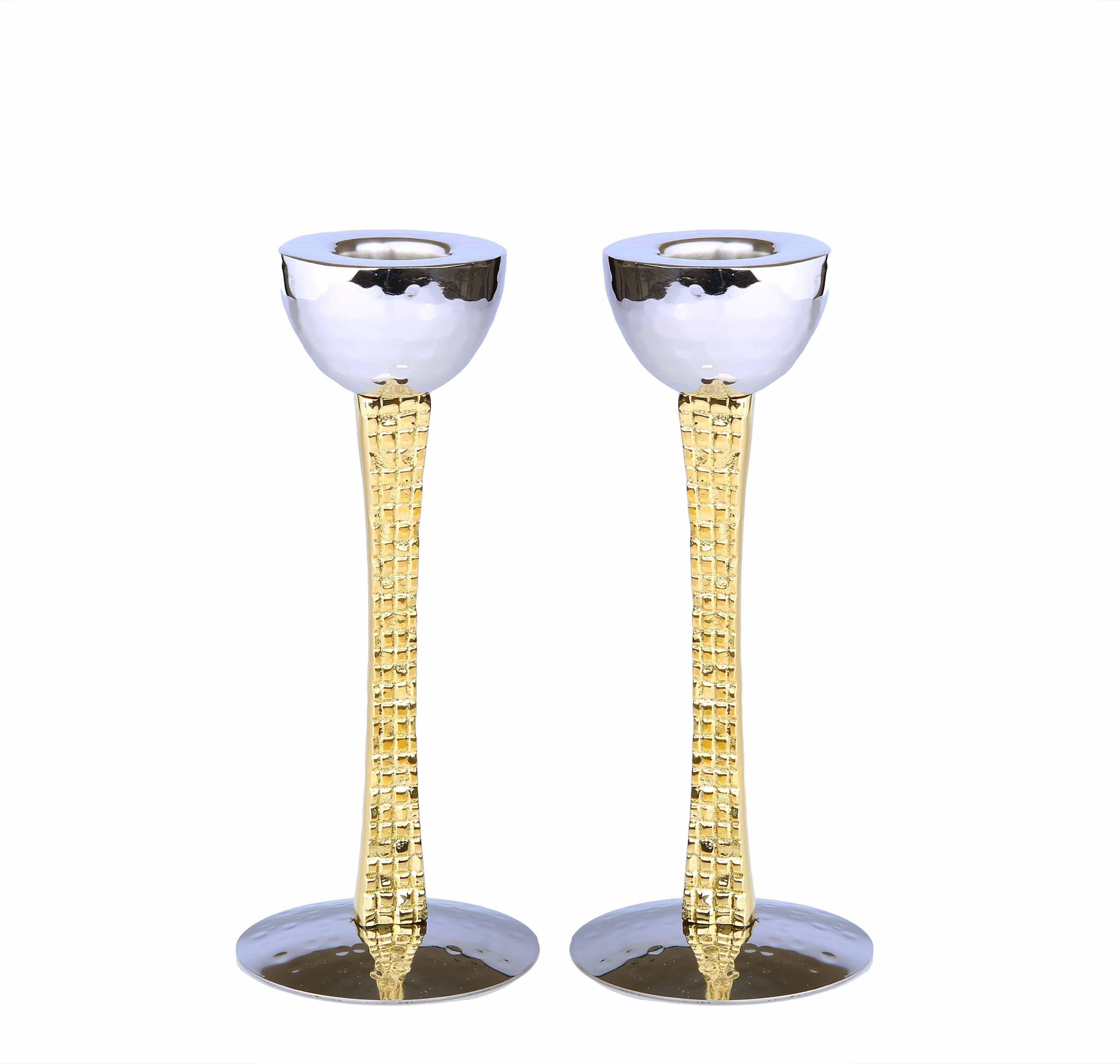 Gold and Nickel Candlesticks with Mosaic Design、mySite、topwebapps