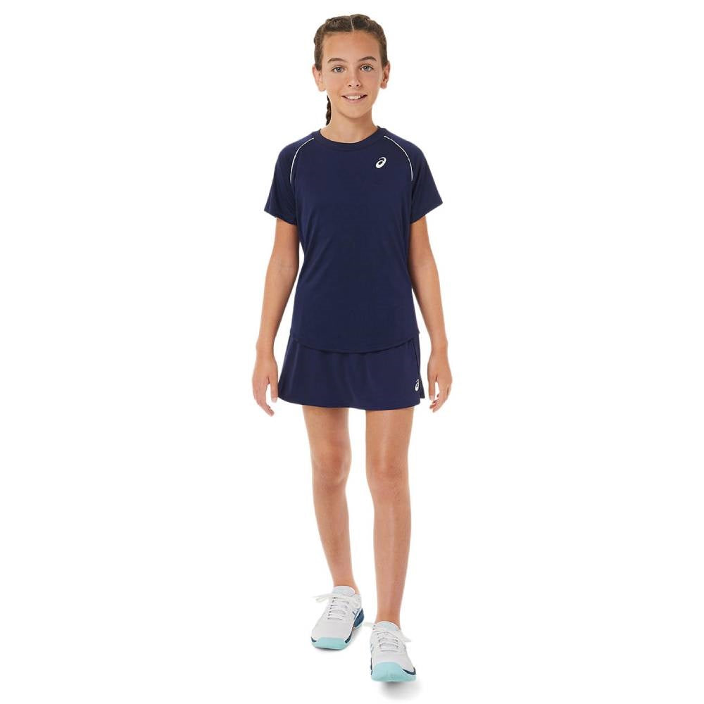 Asics Girls' Tennis Short Sleeved Top (Peacoat)、mySite、neckold