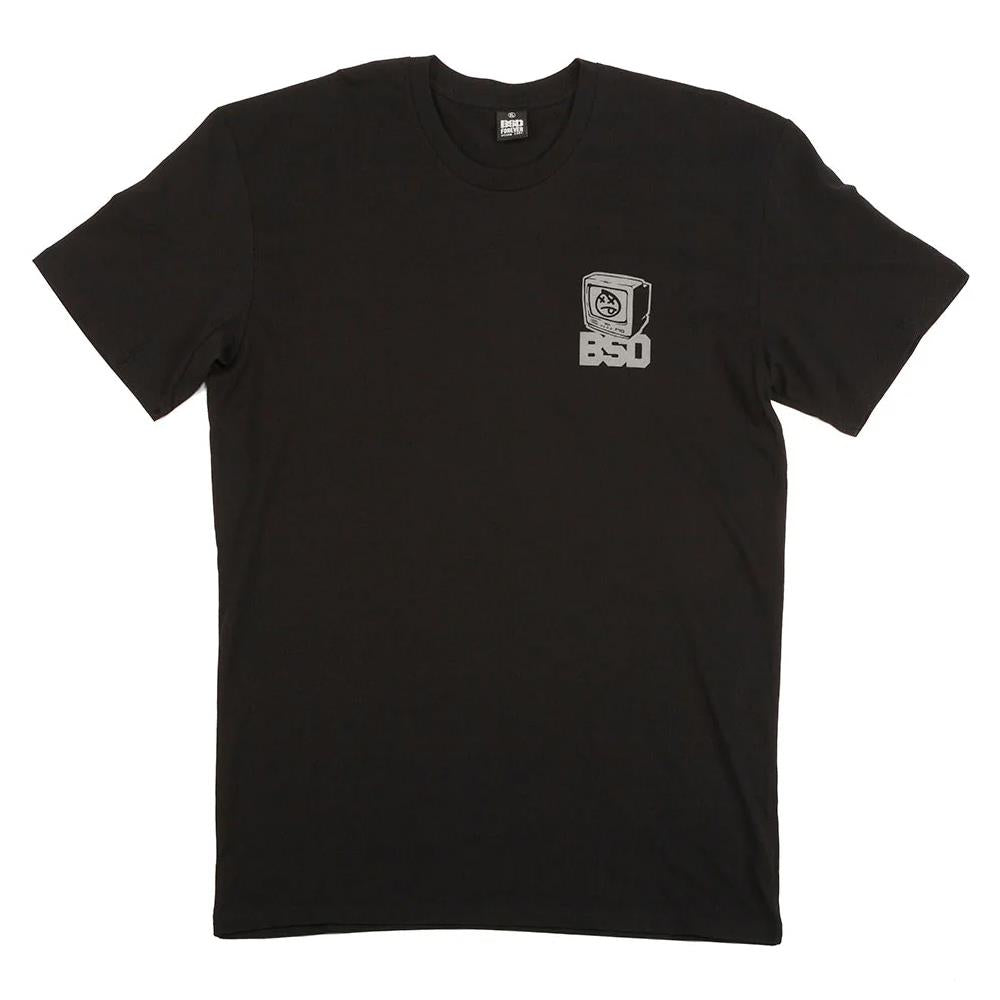  BSD Switched On T-shirt - Black、mySite、merchandisen